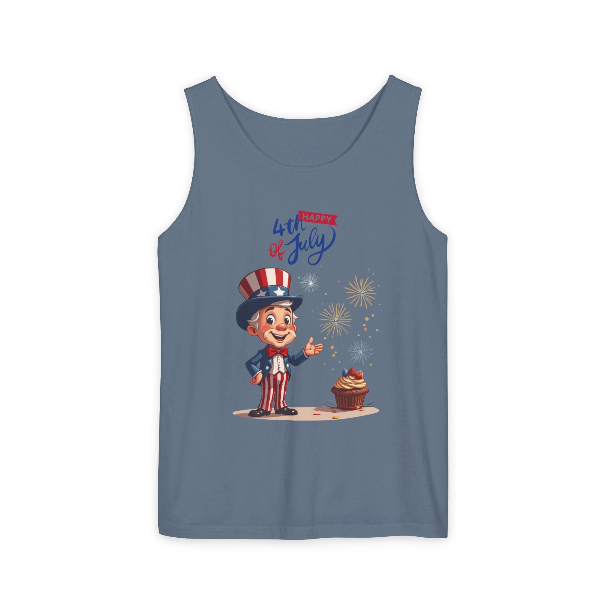 Uncle Sam Happy 4th of July Tank Top Unisex Sleeveless Shirt