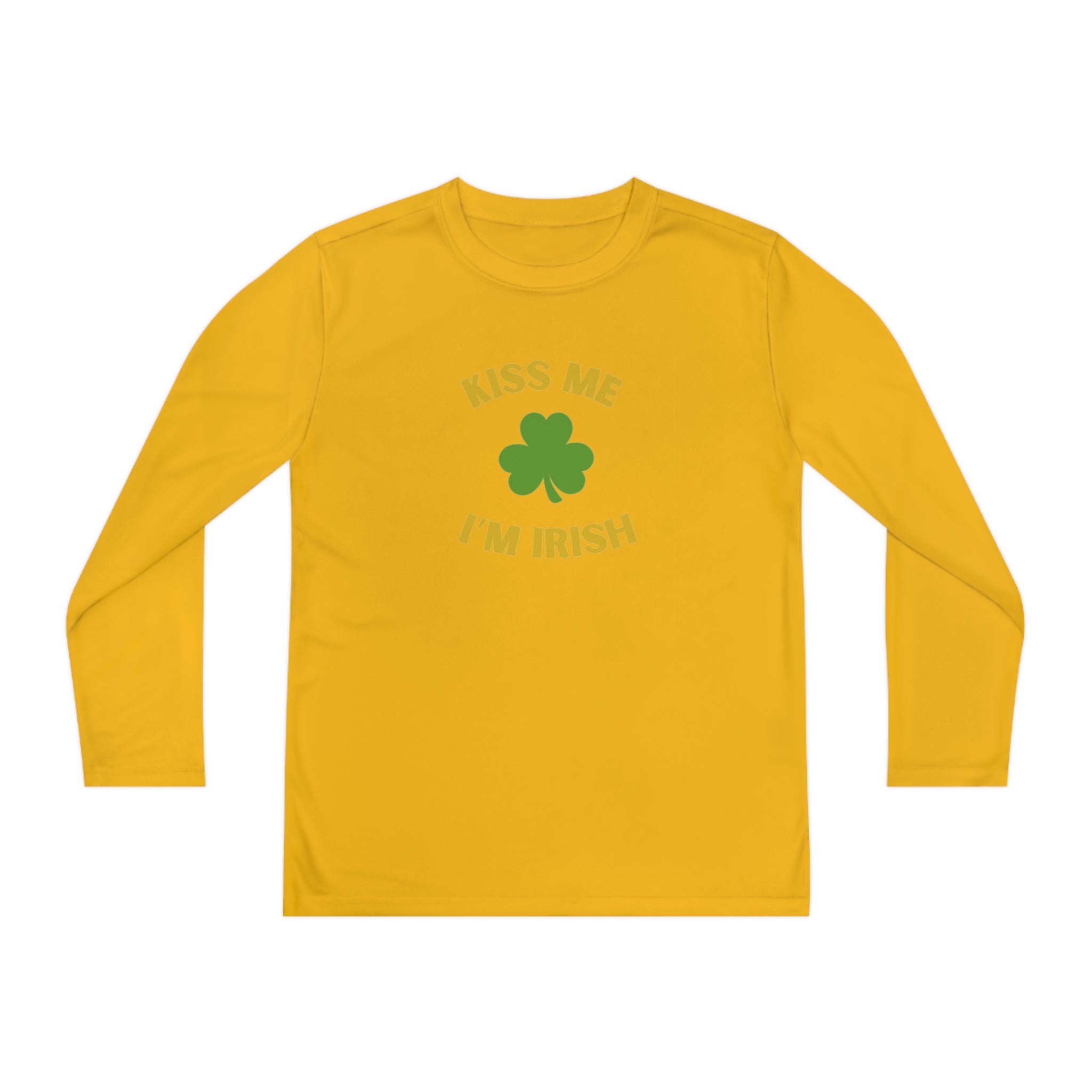 Kiss Me I'm Irish Youth Long Sleeve Competitor Tee