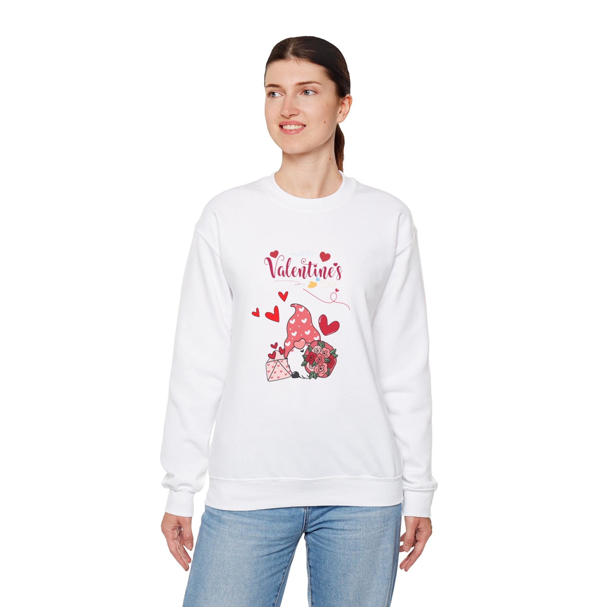 Gnome Valentine's Day Unisex Heavy Blend™ Crewneck Sweatshirt