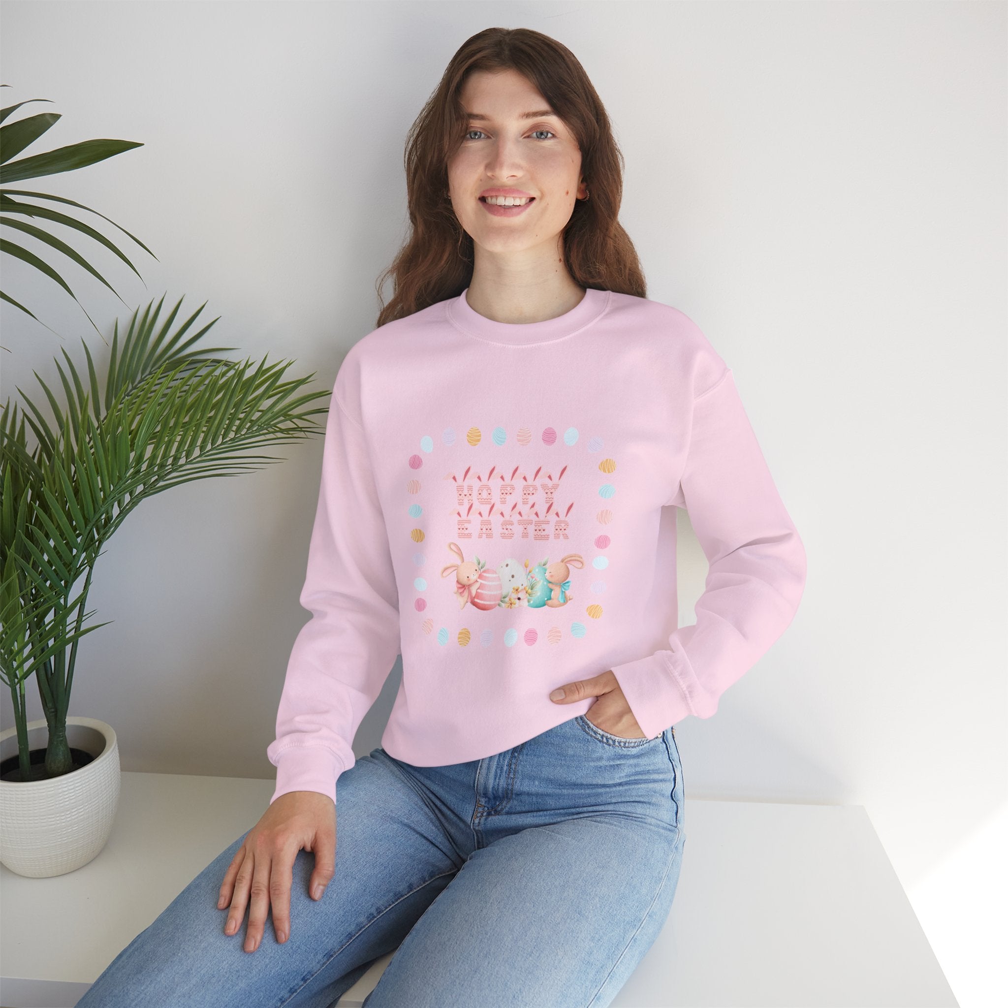 Hoppy Easter Crewneck Sweatshirt  Unisex Heavy Blend
