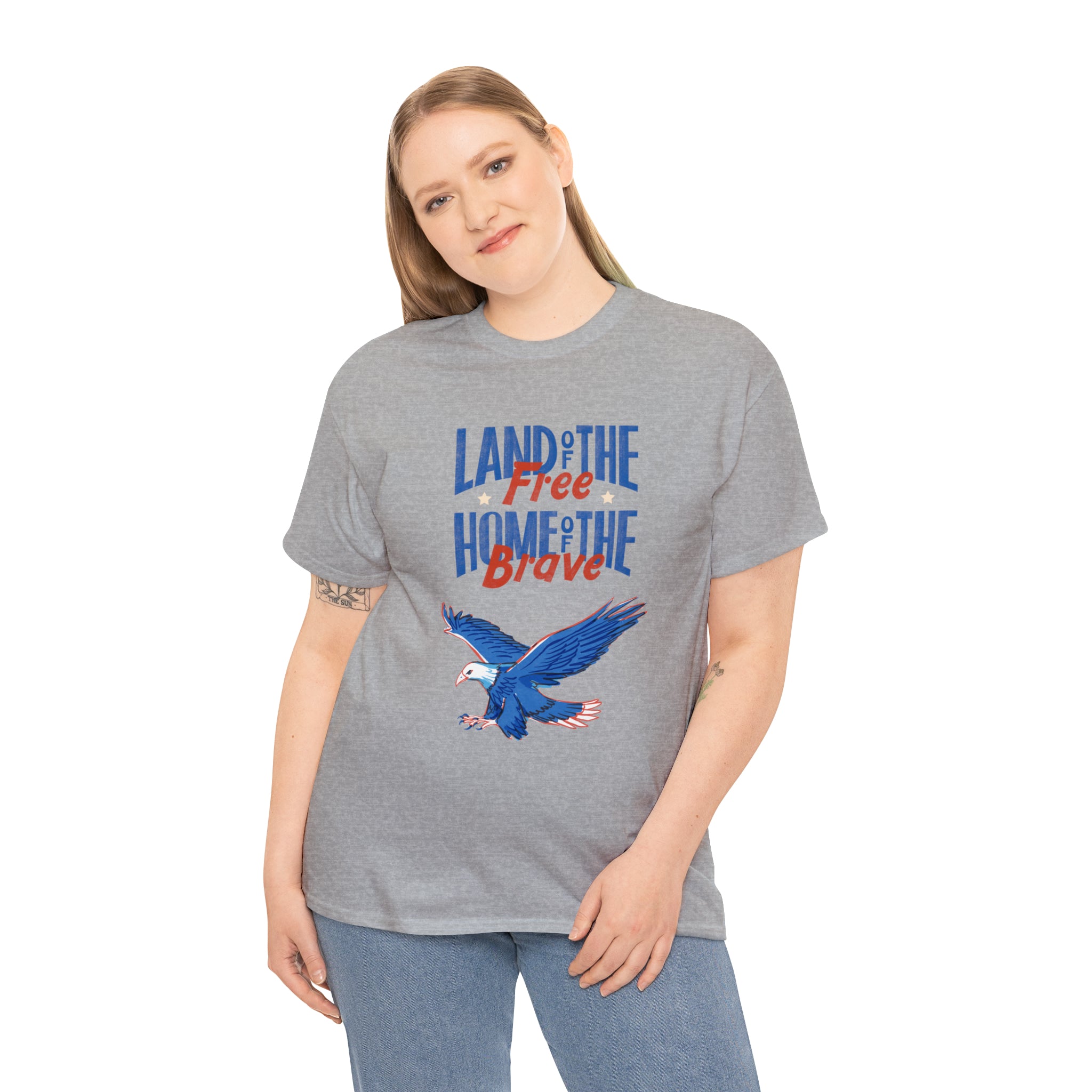 Land Of The Free Home Of The Brave Unisex Heavy Cotton Tee