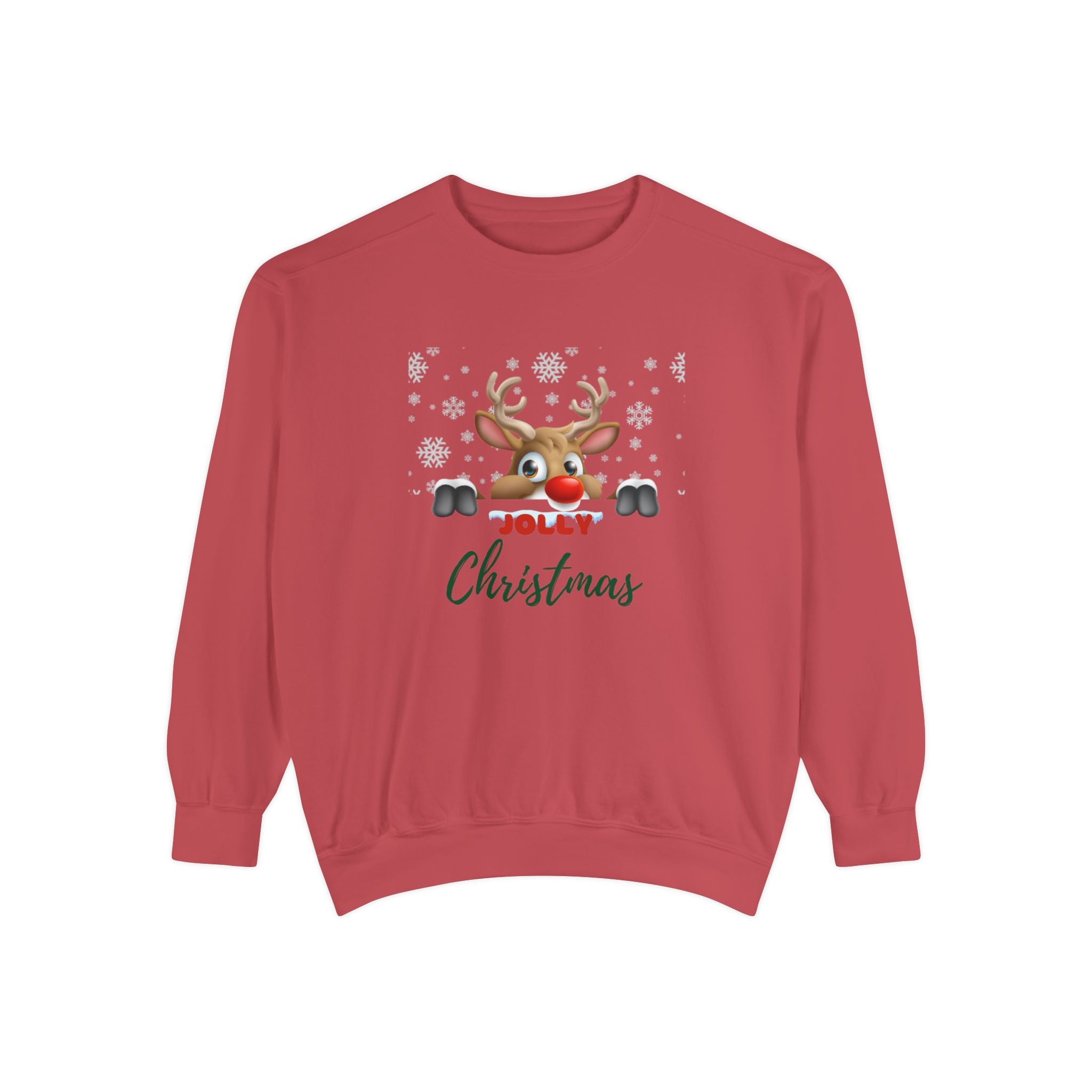 Jolly Christmas Unisex Garment-Dyed Sweatshirt