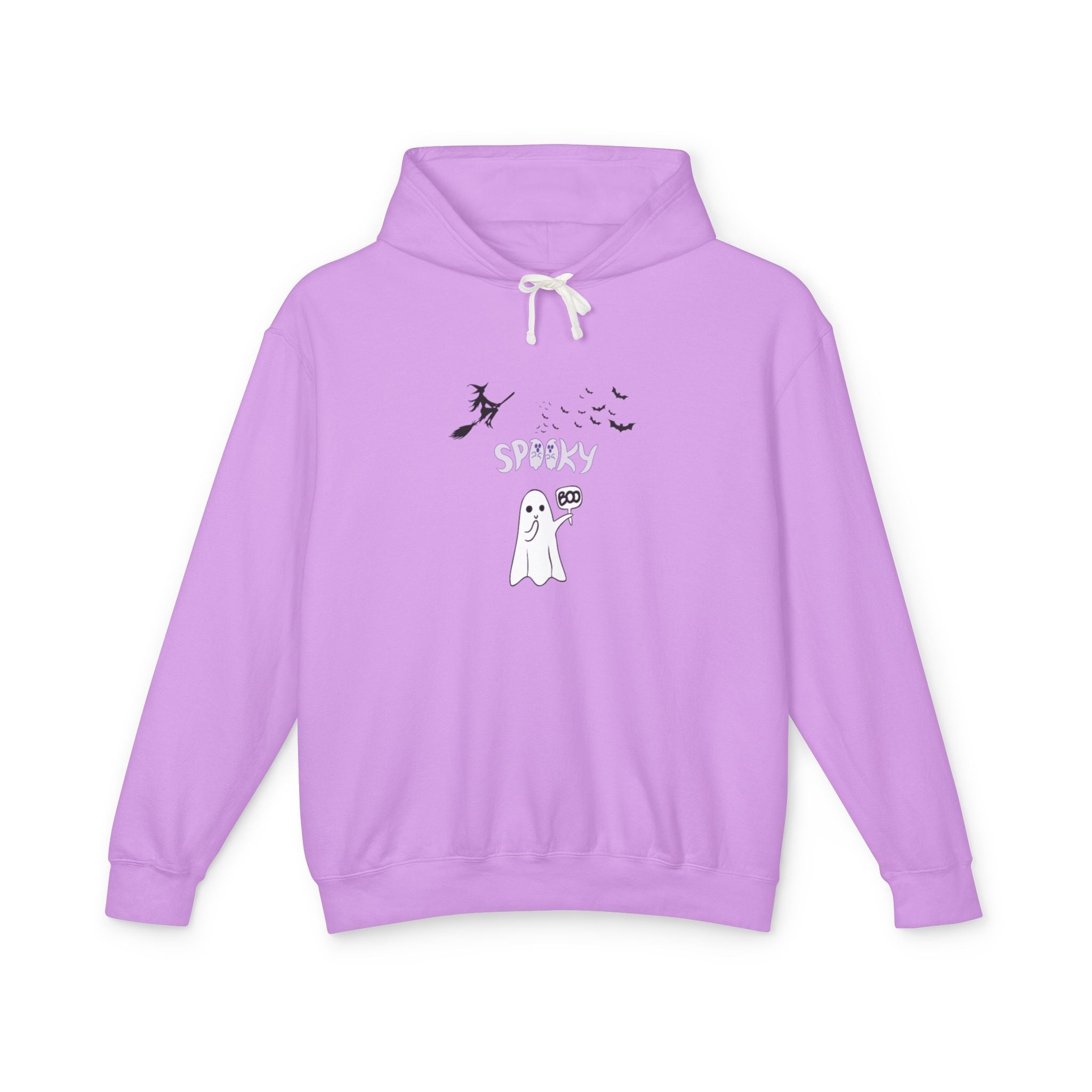 Spooky Boo Unisex Lightweight Hooded Sweatshirt