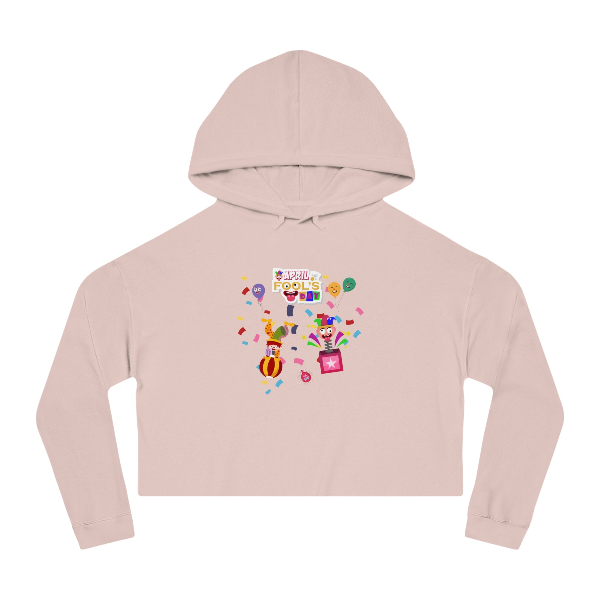 All April Fool's Day Cropped Hooded Sweatshirt