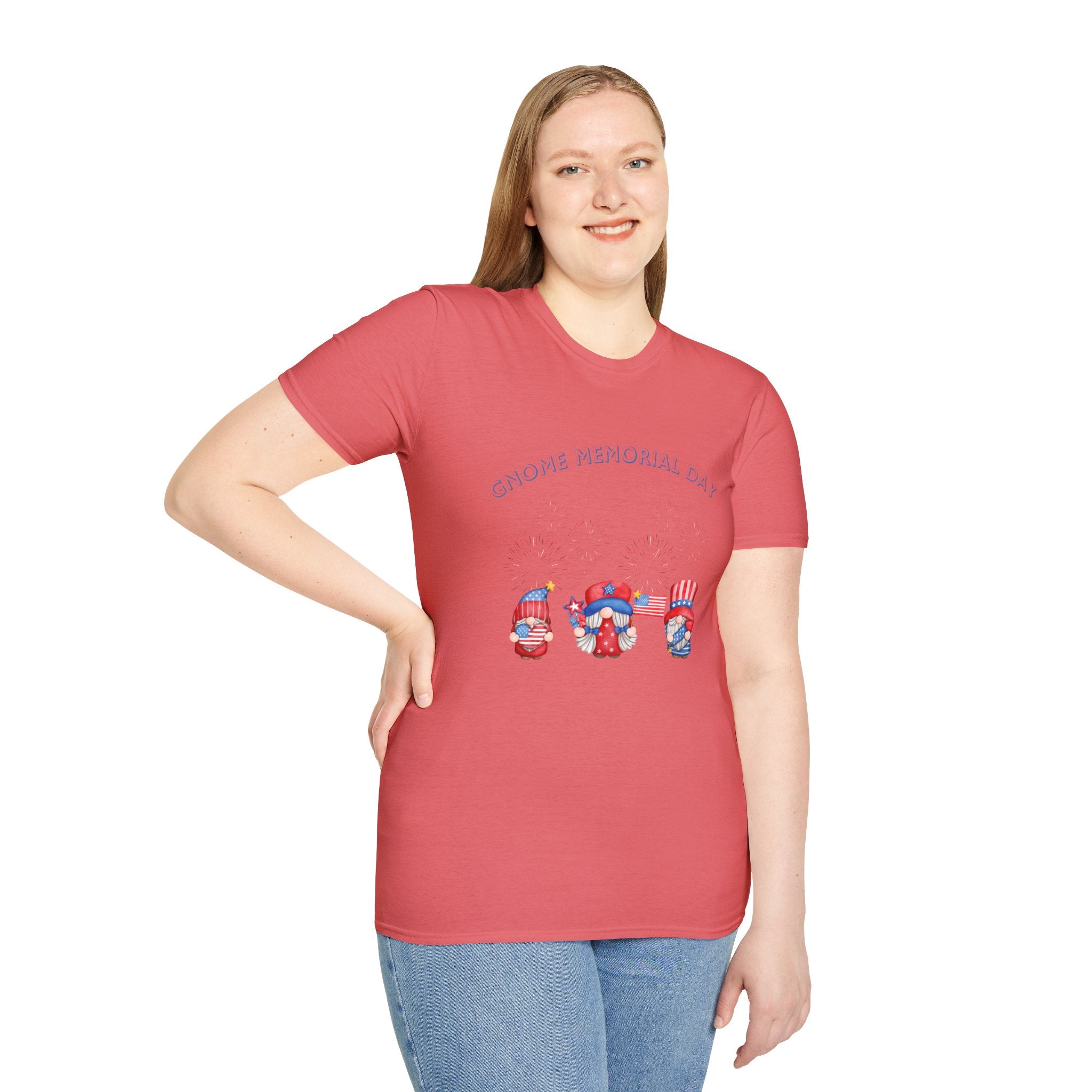 Gnome Memorial Day Unisex T-Shirt - Celebrate with Fun Design
