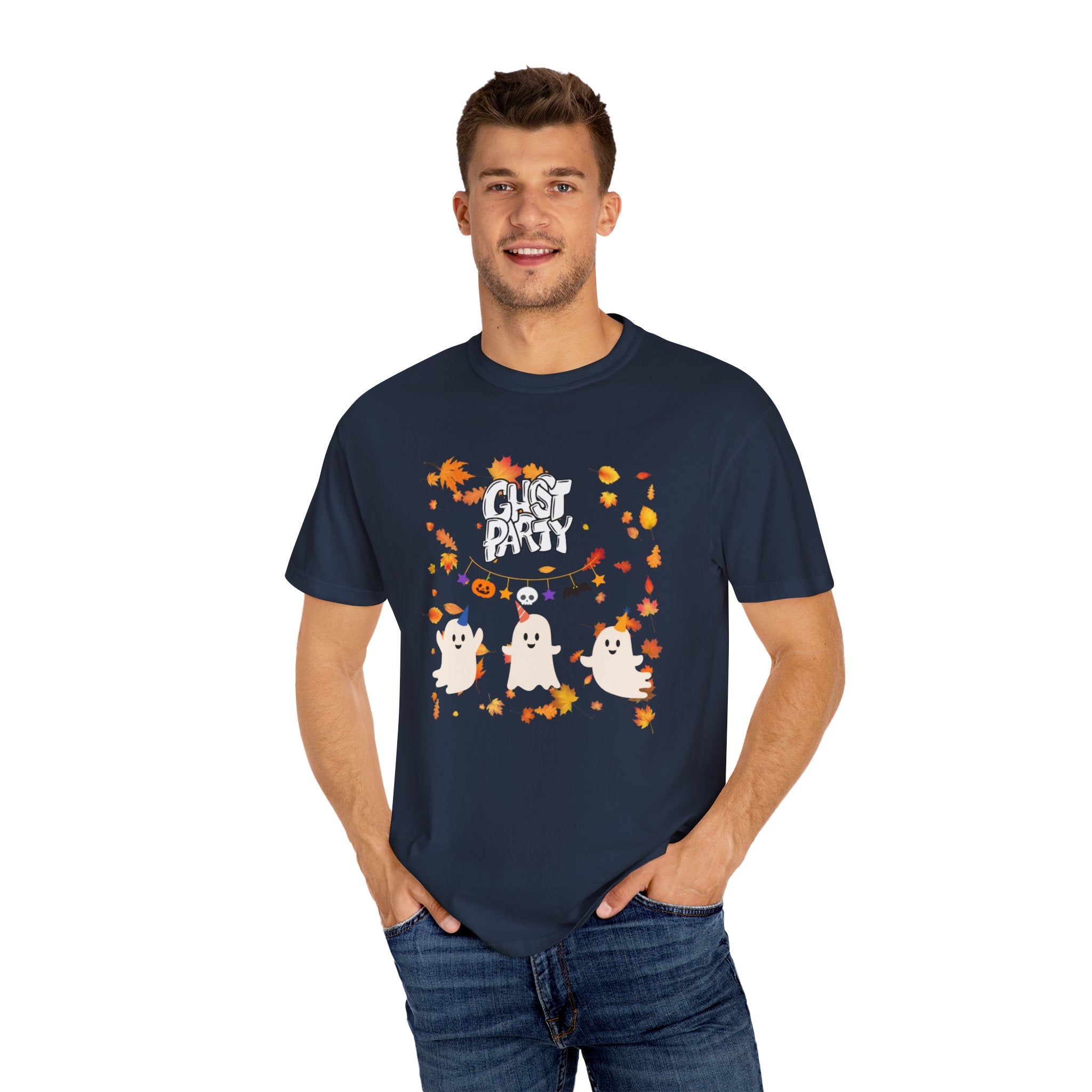 Ghost Party Unisex Garment-Dyed T-shirt
