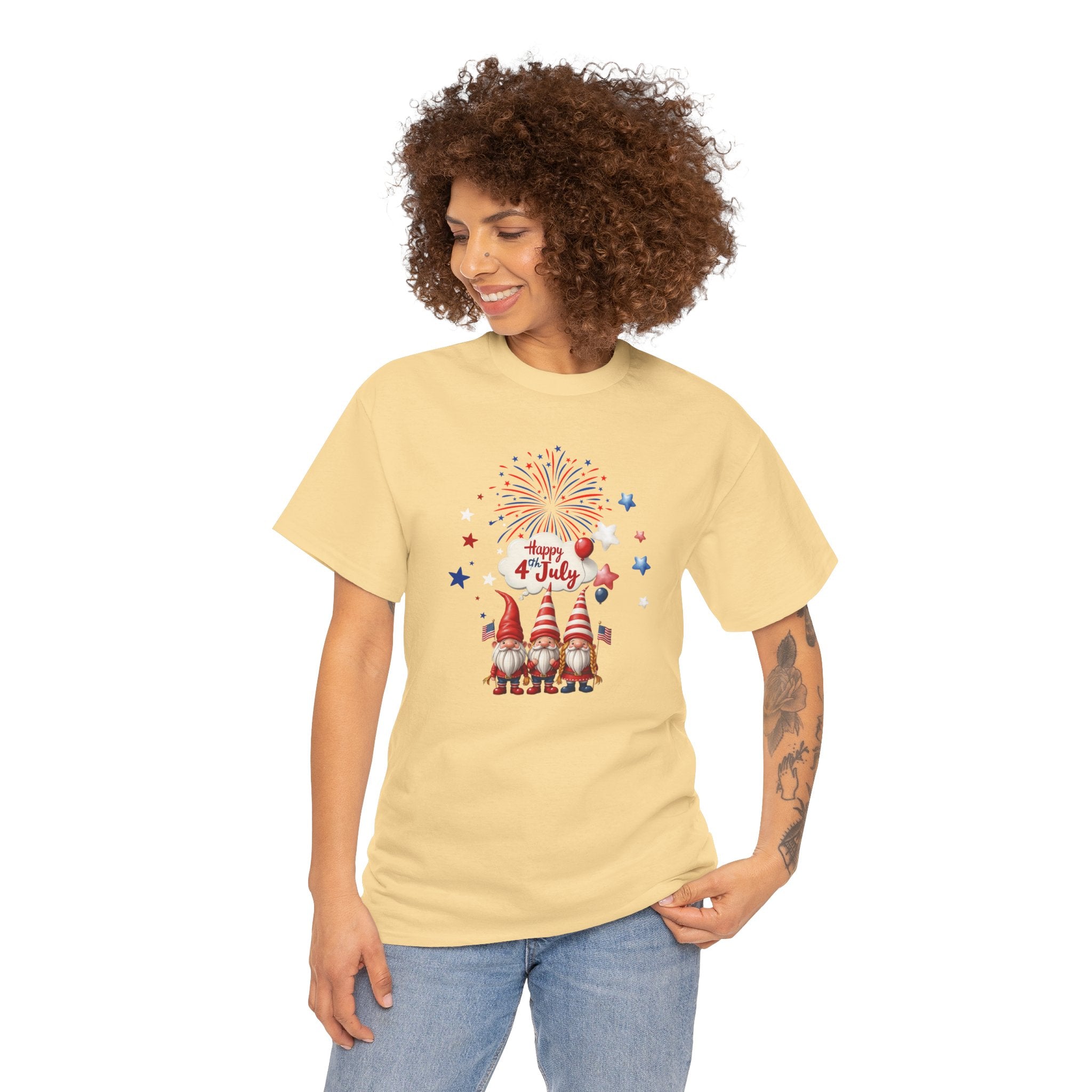 Gnome 4th of July Unisex Heavy Common Tee