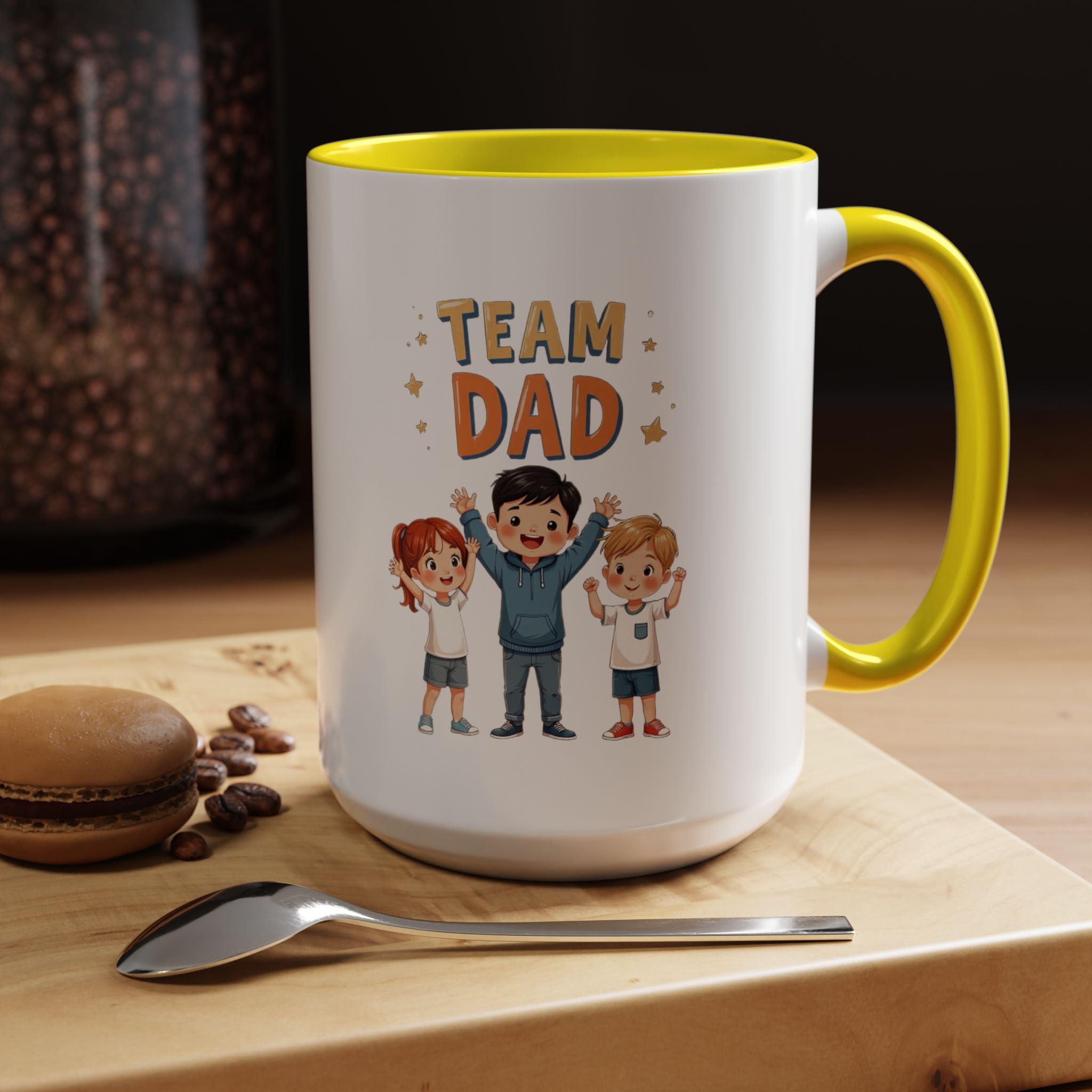 Team Dad Accent Coffee Mug