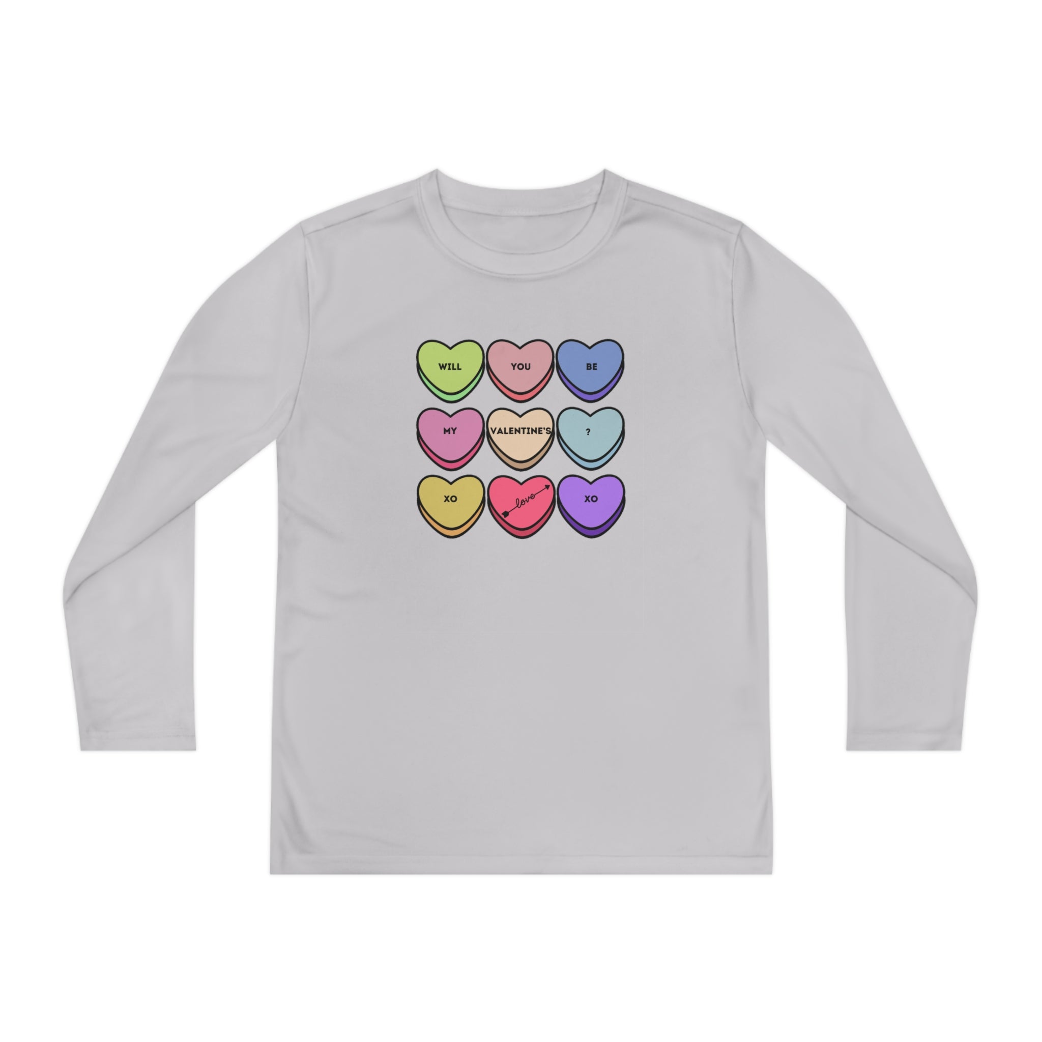 Will You Be My Valentine? Youth Long Sleeve Competitor Tee