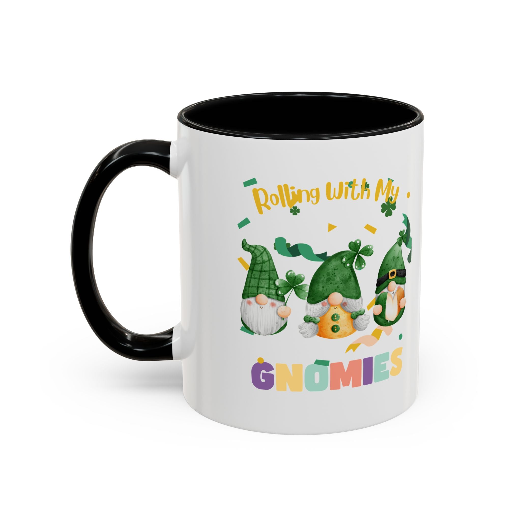 Rolling With My Gnomies Accent Coffee Mug - Fun St. Patrick's Day Gift