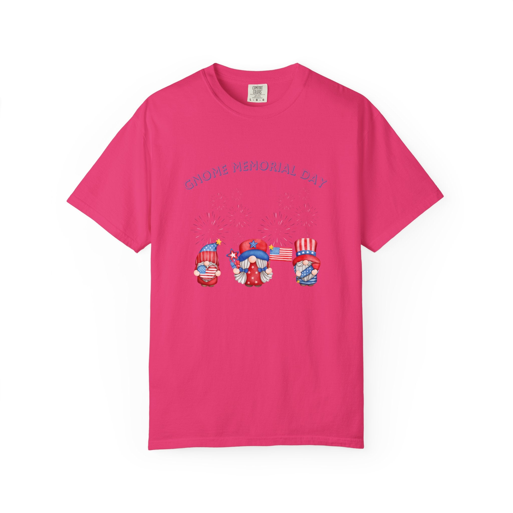 Gnome Memorial Day Unisex Garment-Dyed T-Shirt