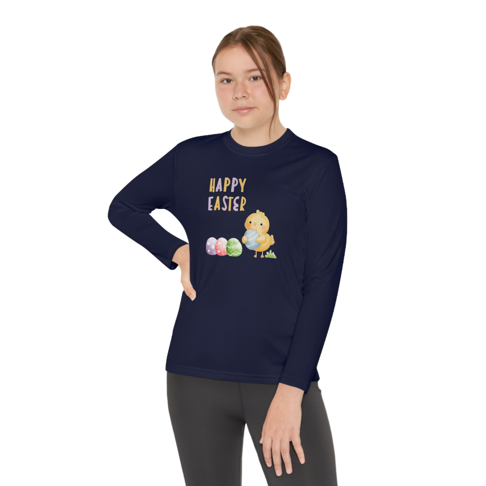 Wishing You A Happy Easter Youth Long Sleeve Competitor Tee