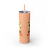 Happy All Hallows Eve Skinny Tumbler with Straw, 20oz