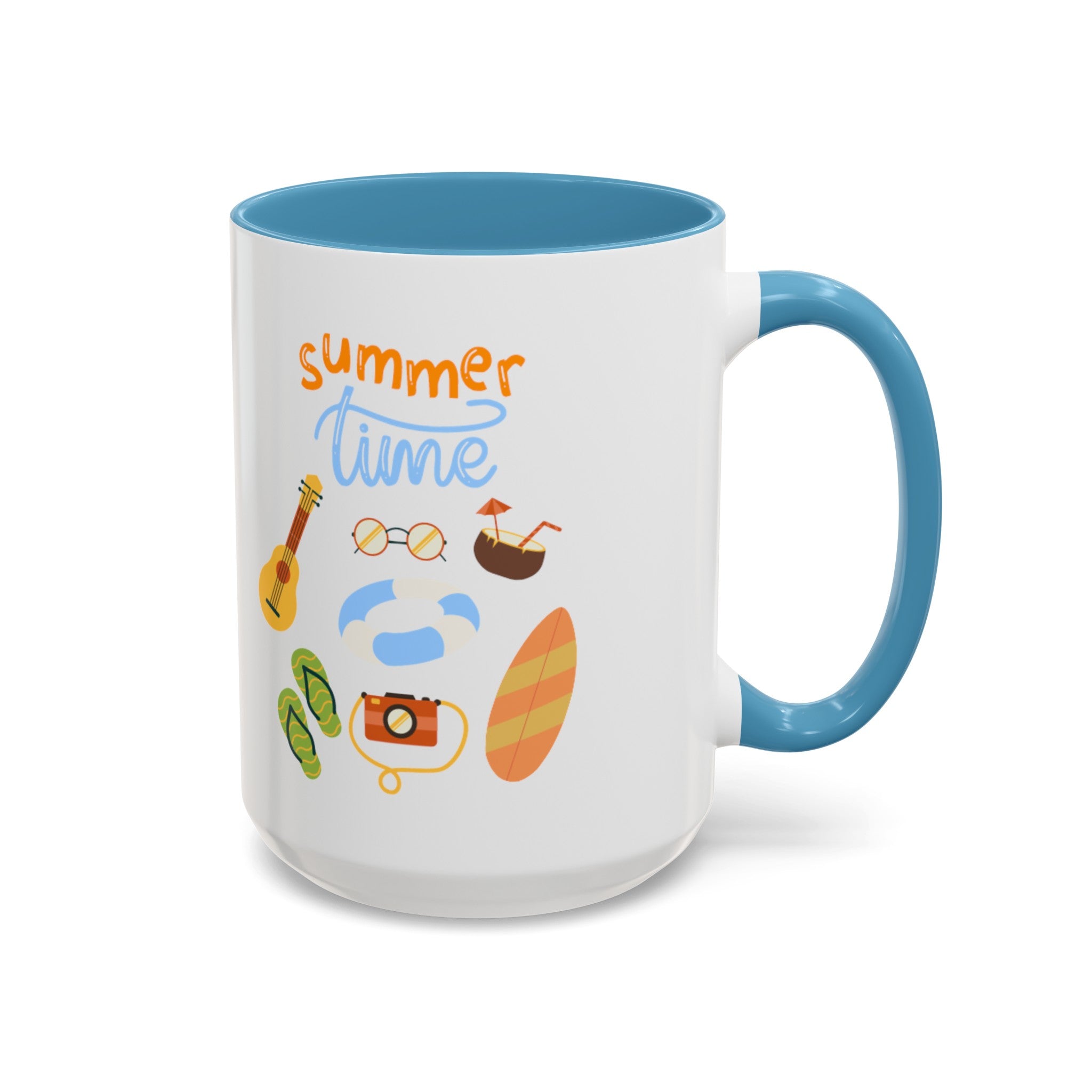 Summertime Fun Accent Coffee Mug (11, 15oz)