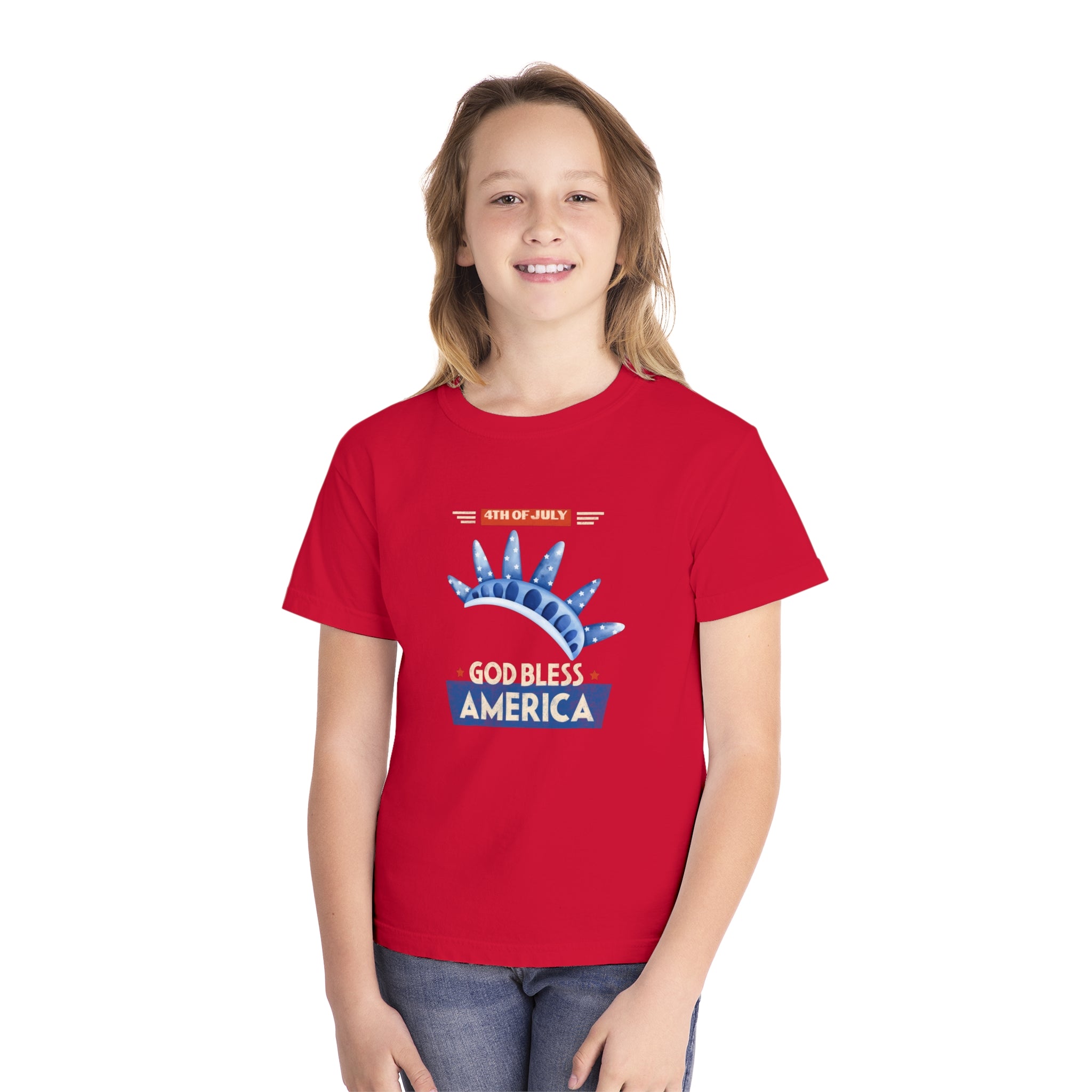God Bless America Youth Midweight Tee
