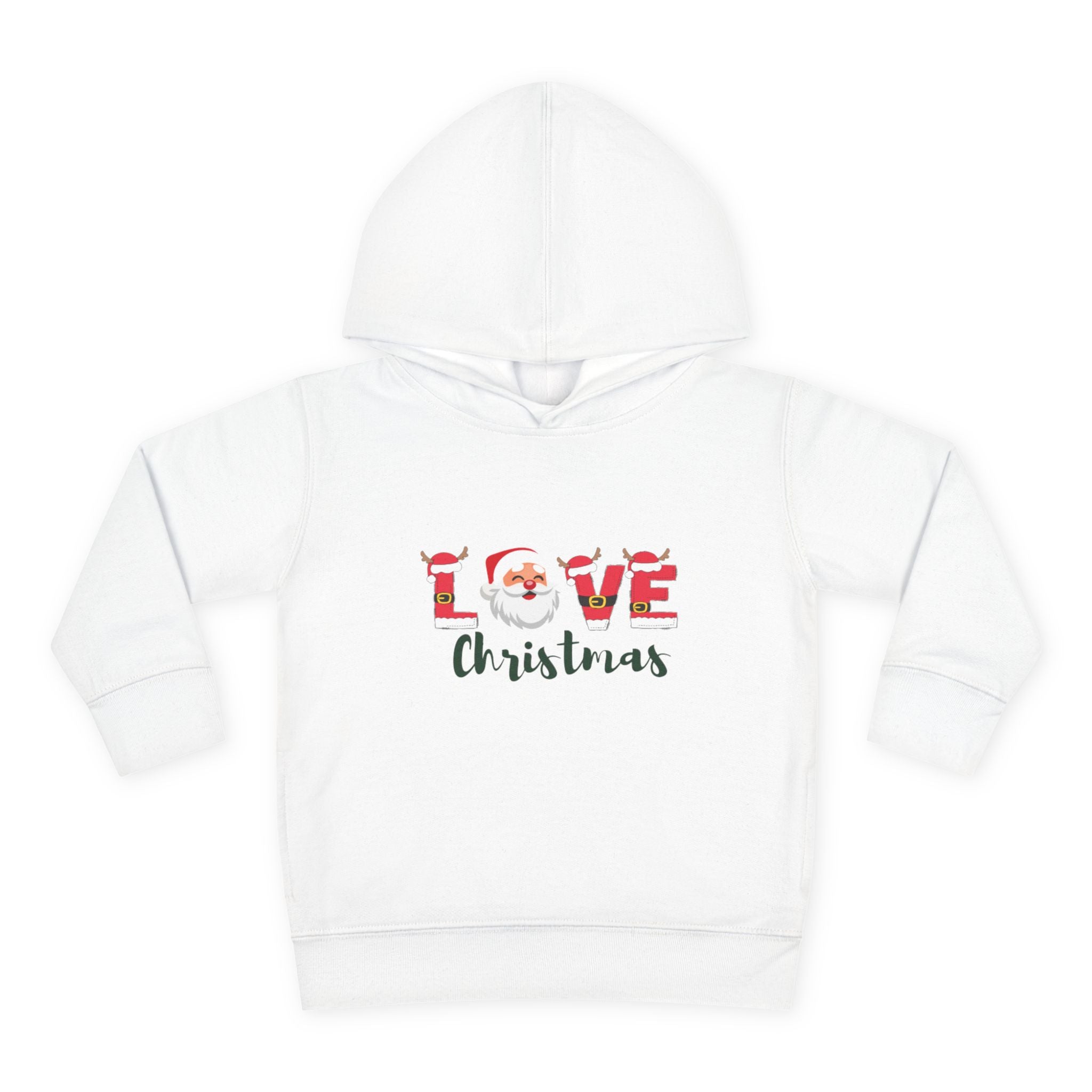 Santa Claus Loves Christmas Toddler Pullover Fleece Hoodie