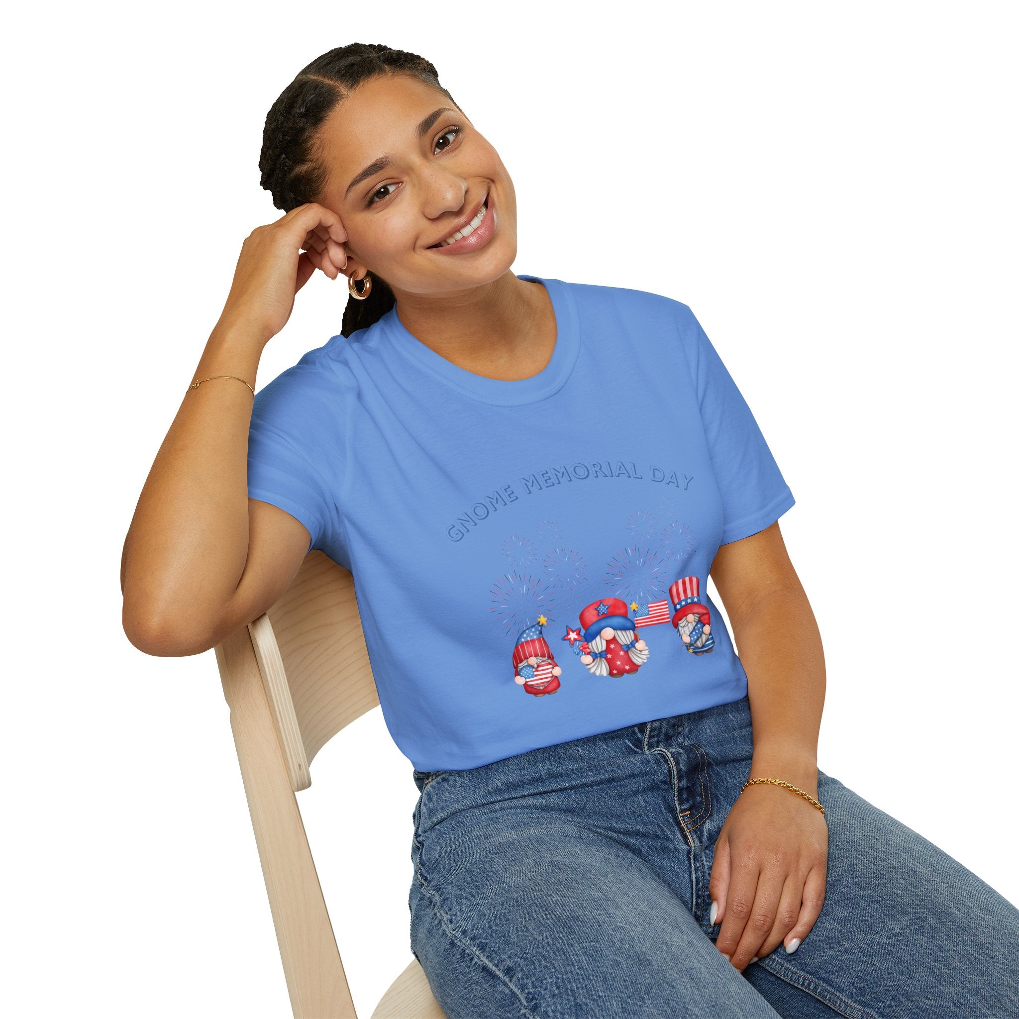 Gnome Memorial Day Unisex T-Shirt - Celebrate with Fun Design