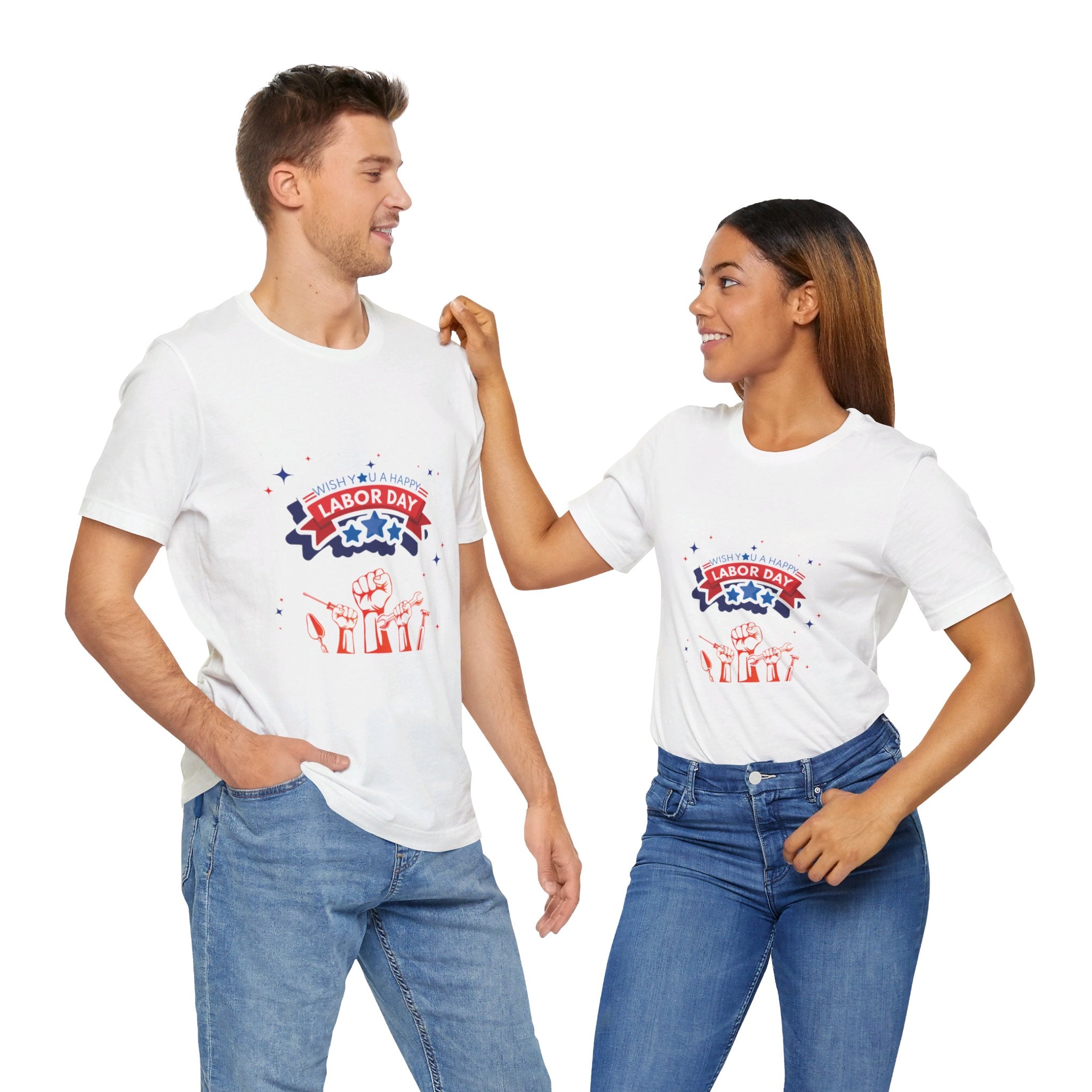 Wish U A Happy Labor Day Unisex Jersey Short Sleeve Tee