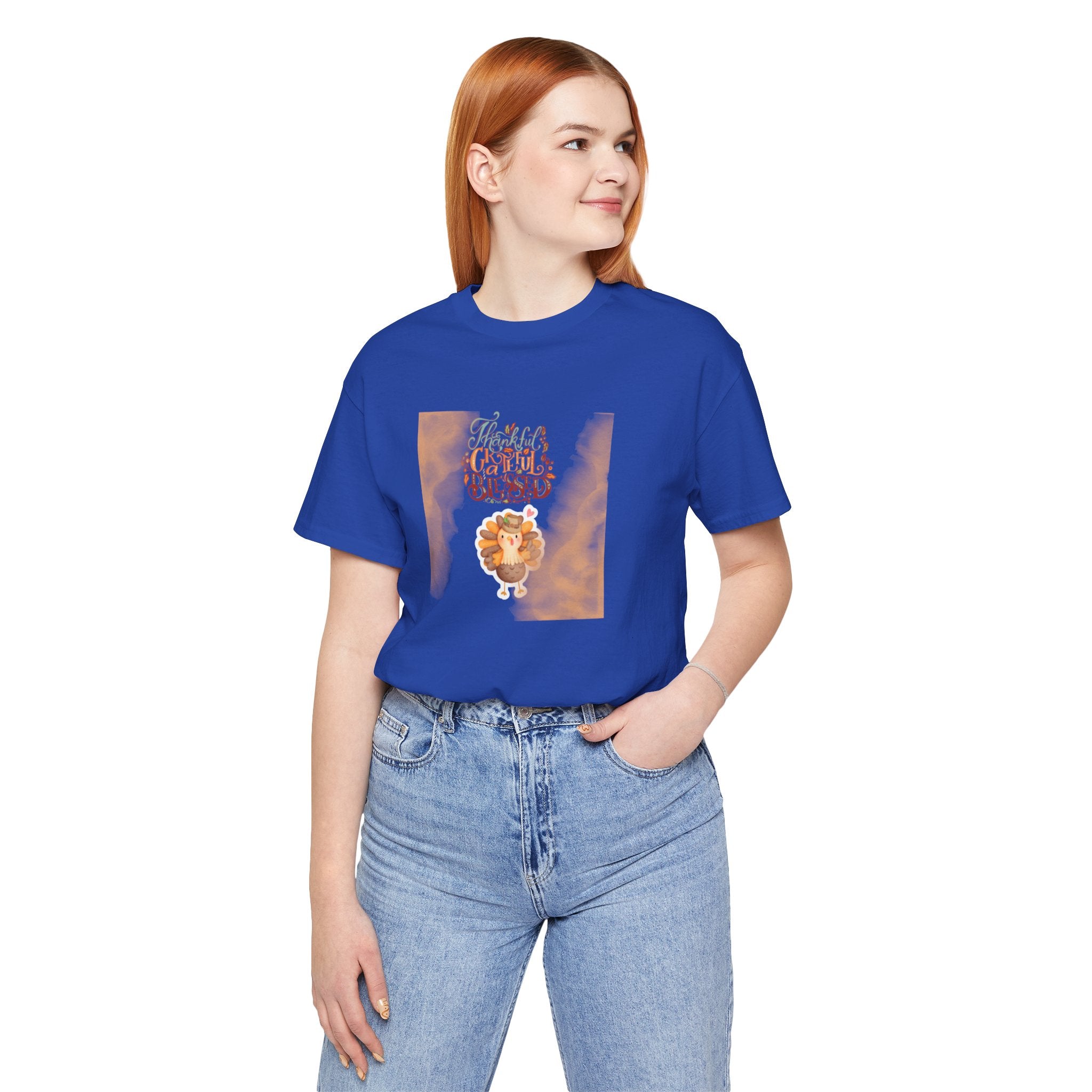 Thankful Grateful Blessed Unisex Jersey Short Sleeve Tee