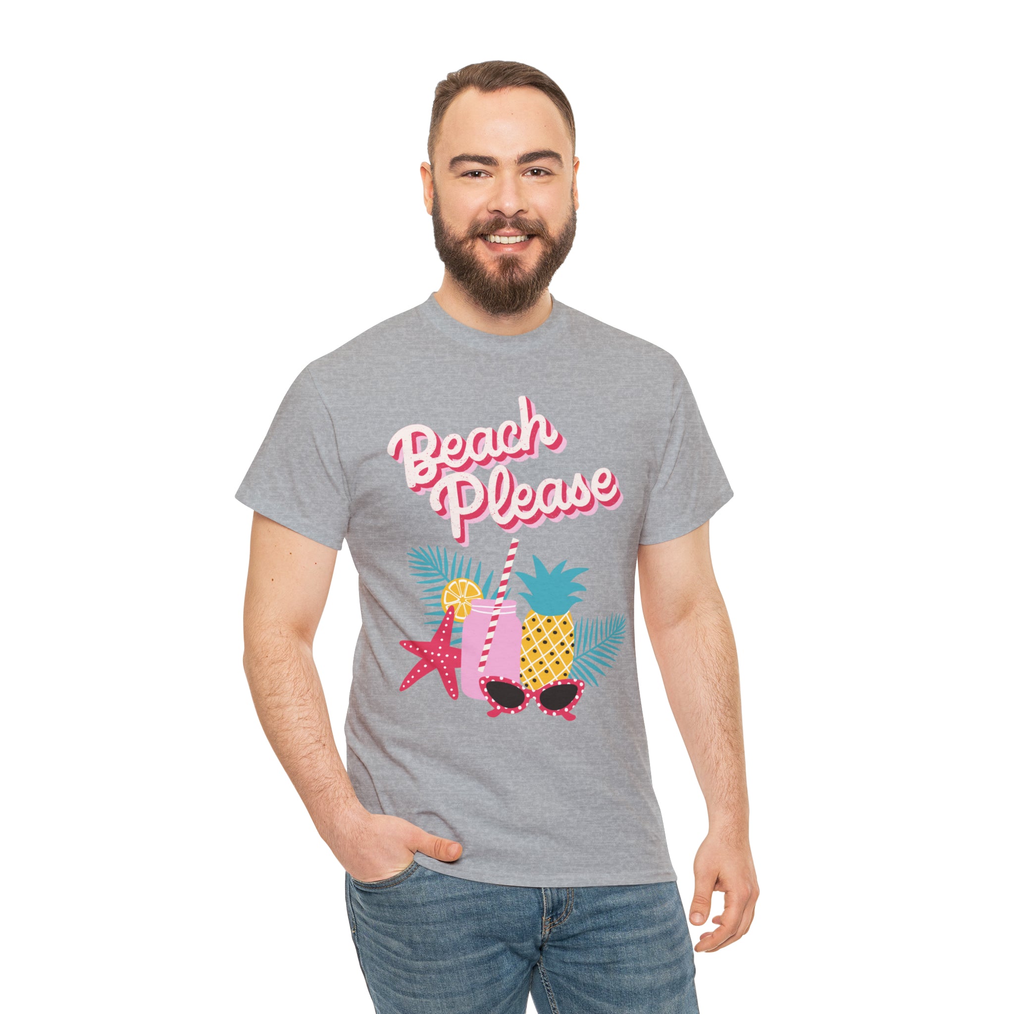 Beach Please Unisex Heavy Cotton Tee