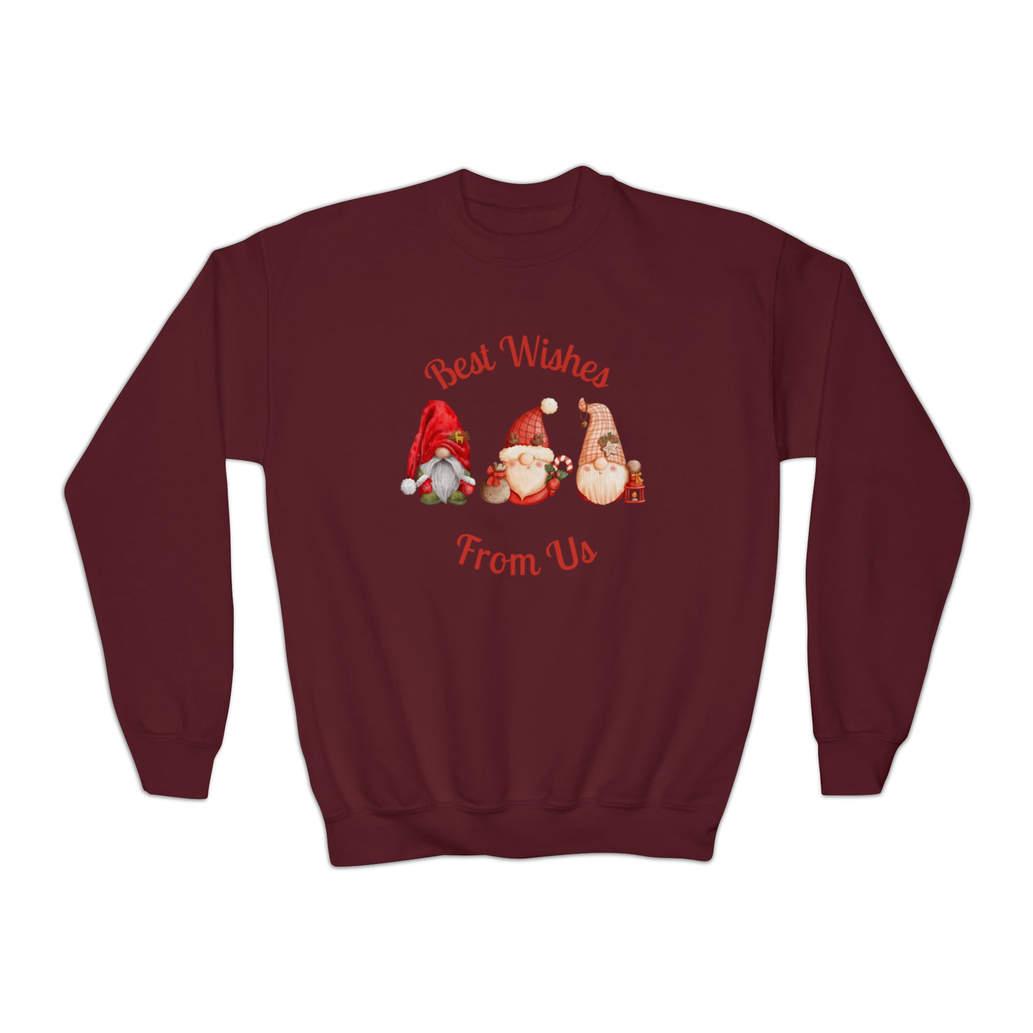 Gnome Best Wishes Youth Crewneck Sweatshirt