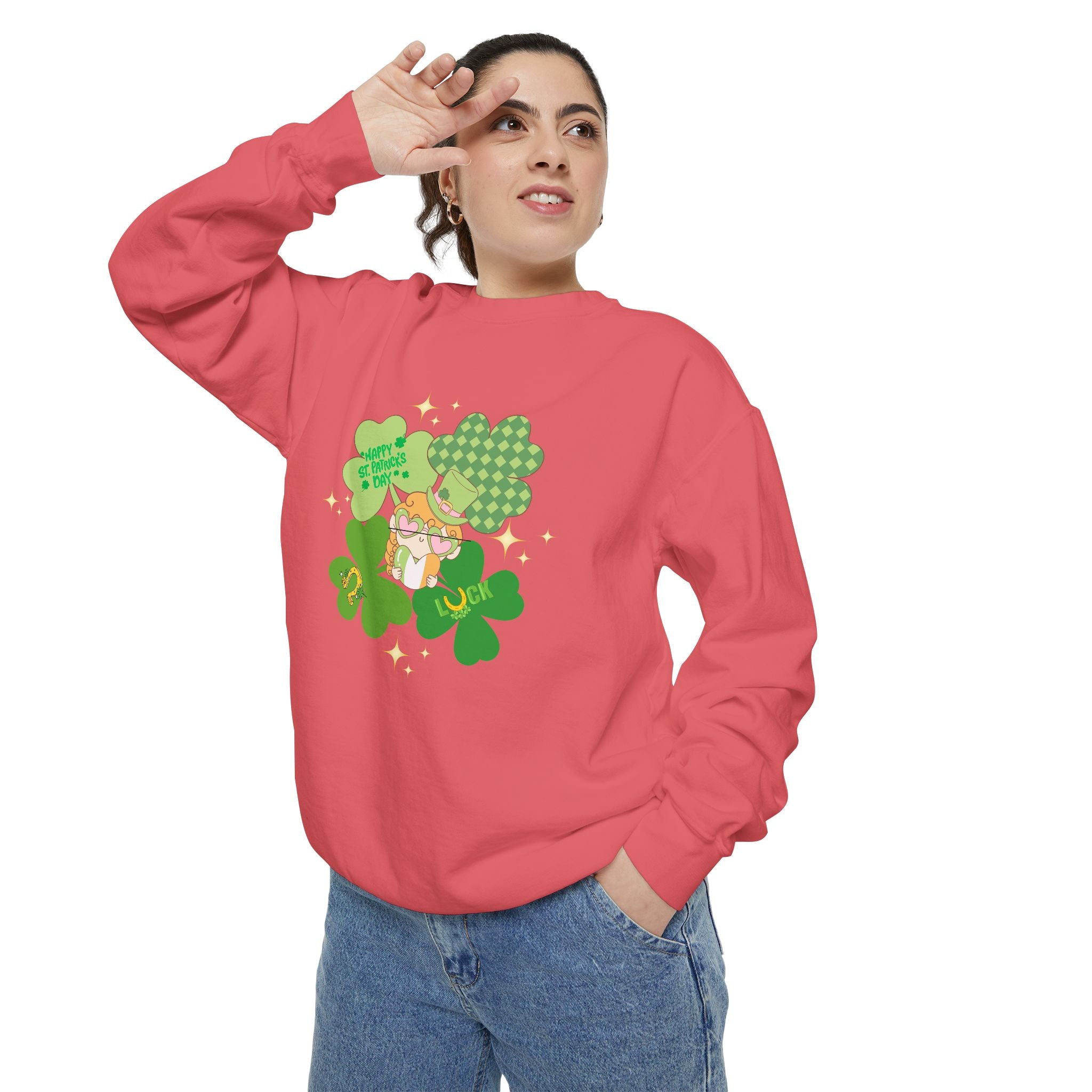 Retro St. Paddy's Day Unisex Garment-Dyed Sweatshirt