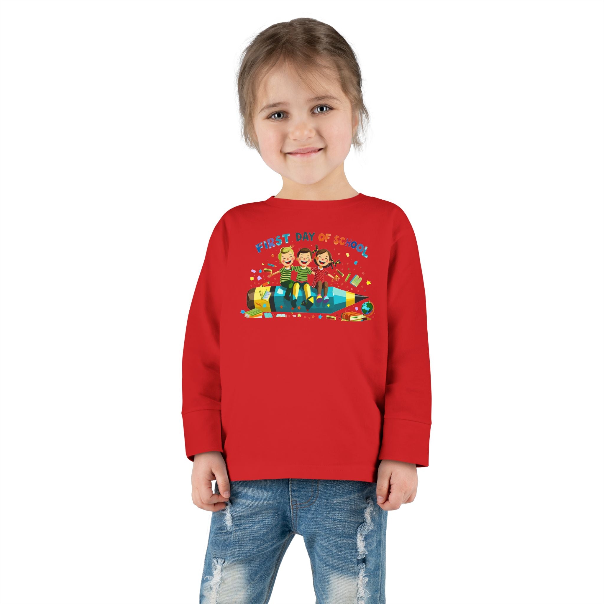 First Day of School Toddler Long Sleeve Tee