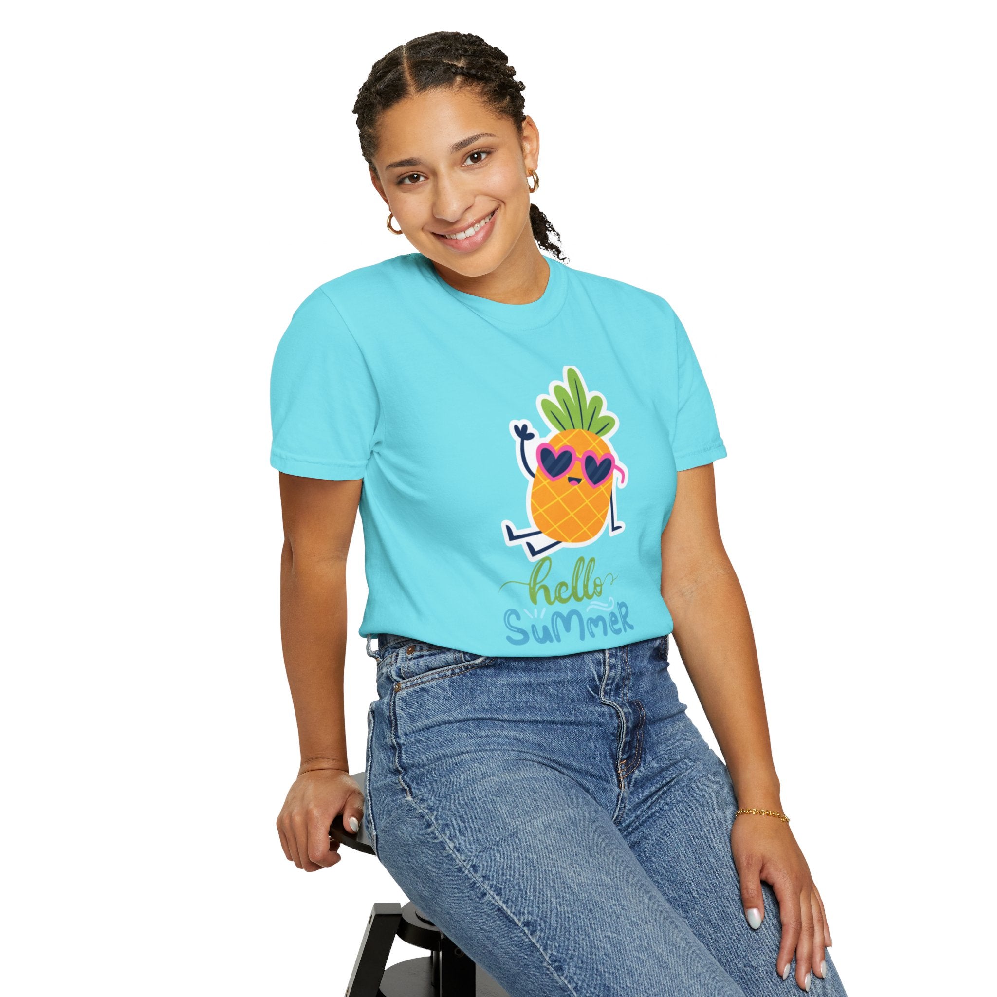 Hello Summer Fun Unisex Garment-Dyed T-shirt
