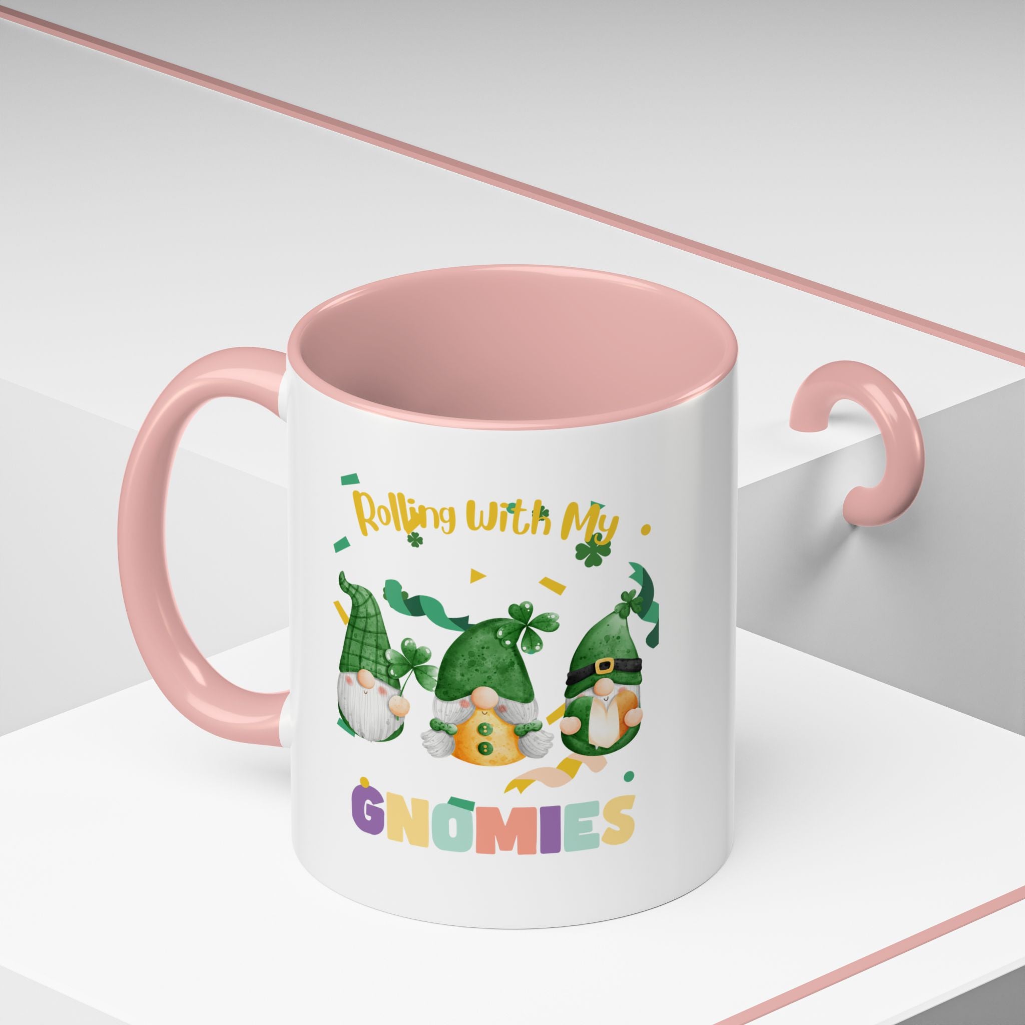 Rolling With My Gnomies Accent Coffee Mug - Fun St. Patrick's Day Gift