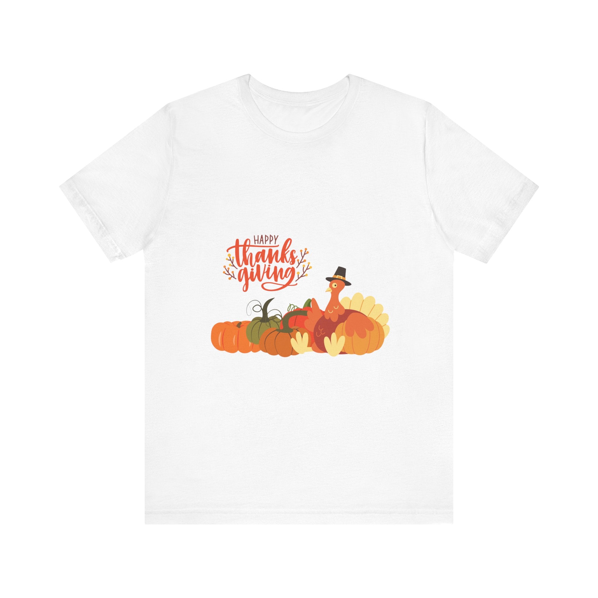 Happy Thanksgiving Turkey Unisex Jersey Short Sleeve Tee