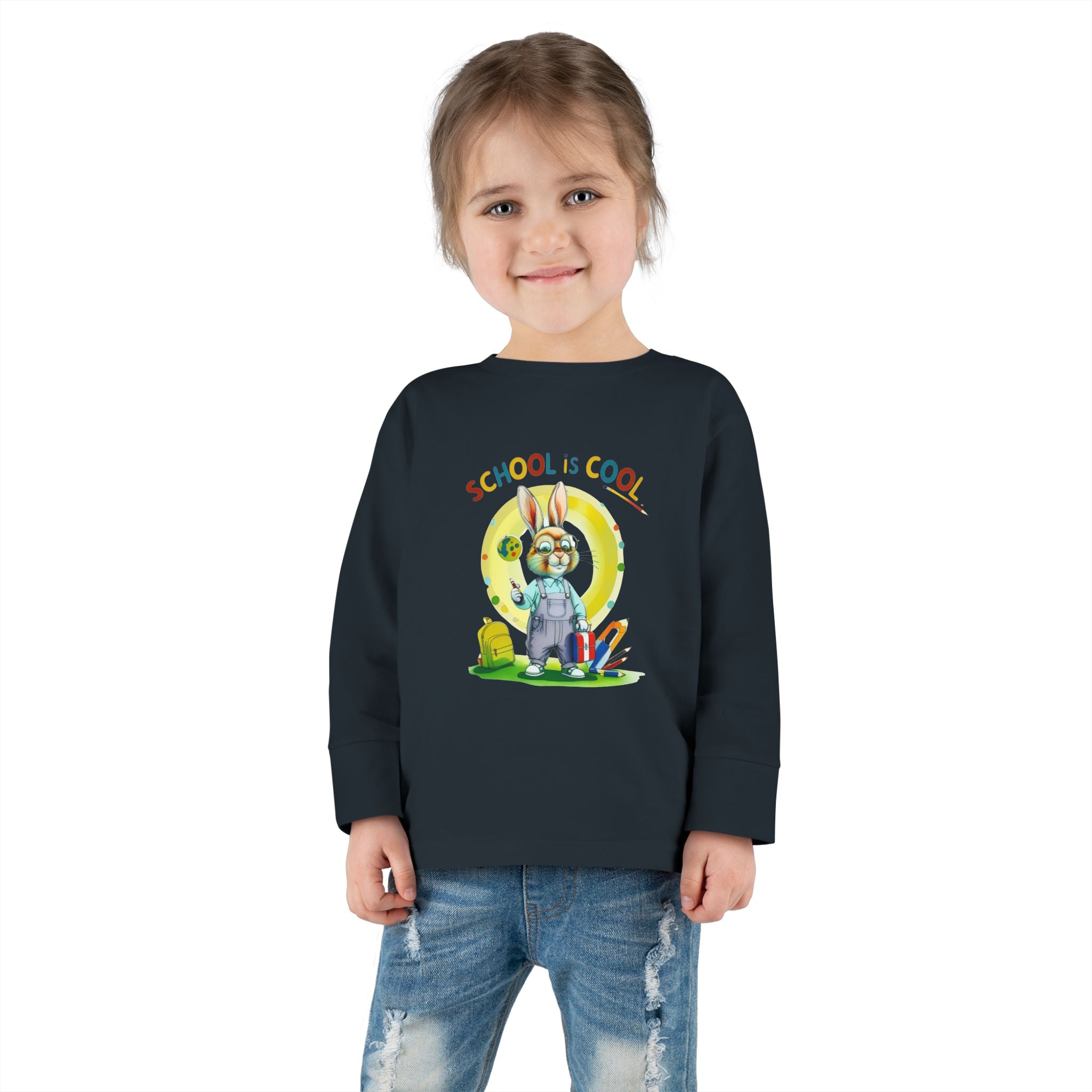School is Cool Toddler Long Sleeve Tee