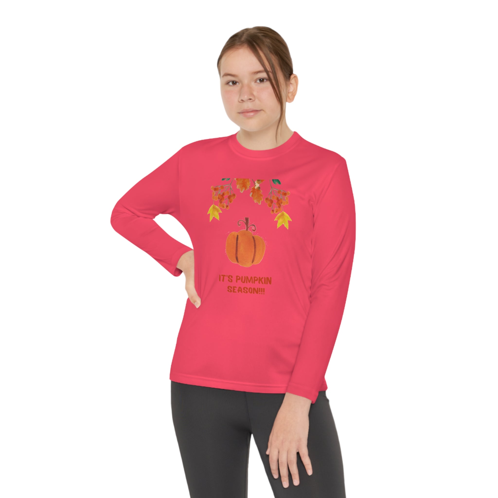 Pumpkin Season Youth Long Sleeve Competitor Tee