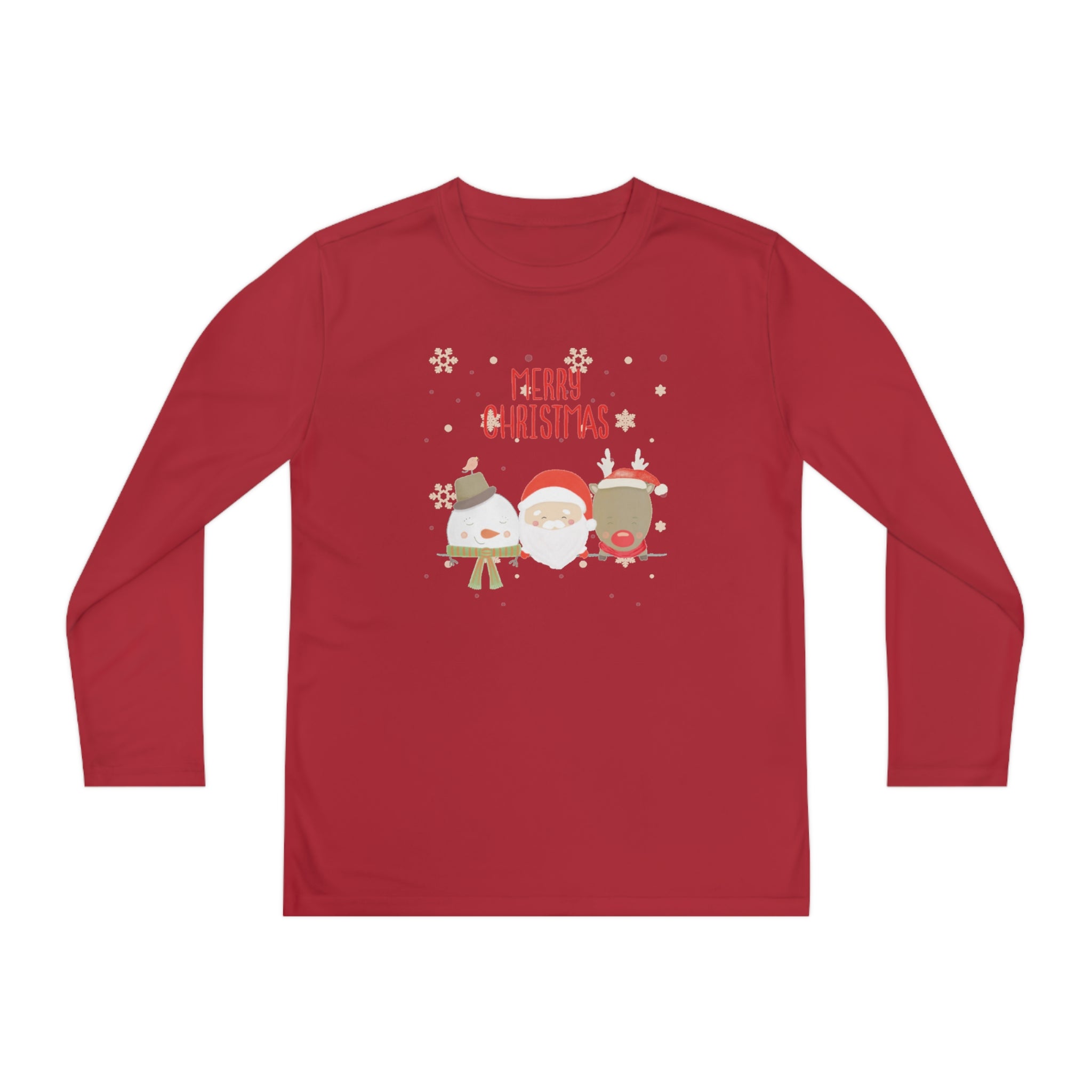 Merry Xmas Crew Youth Long Sleeve Competitor Tee