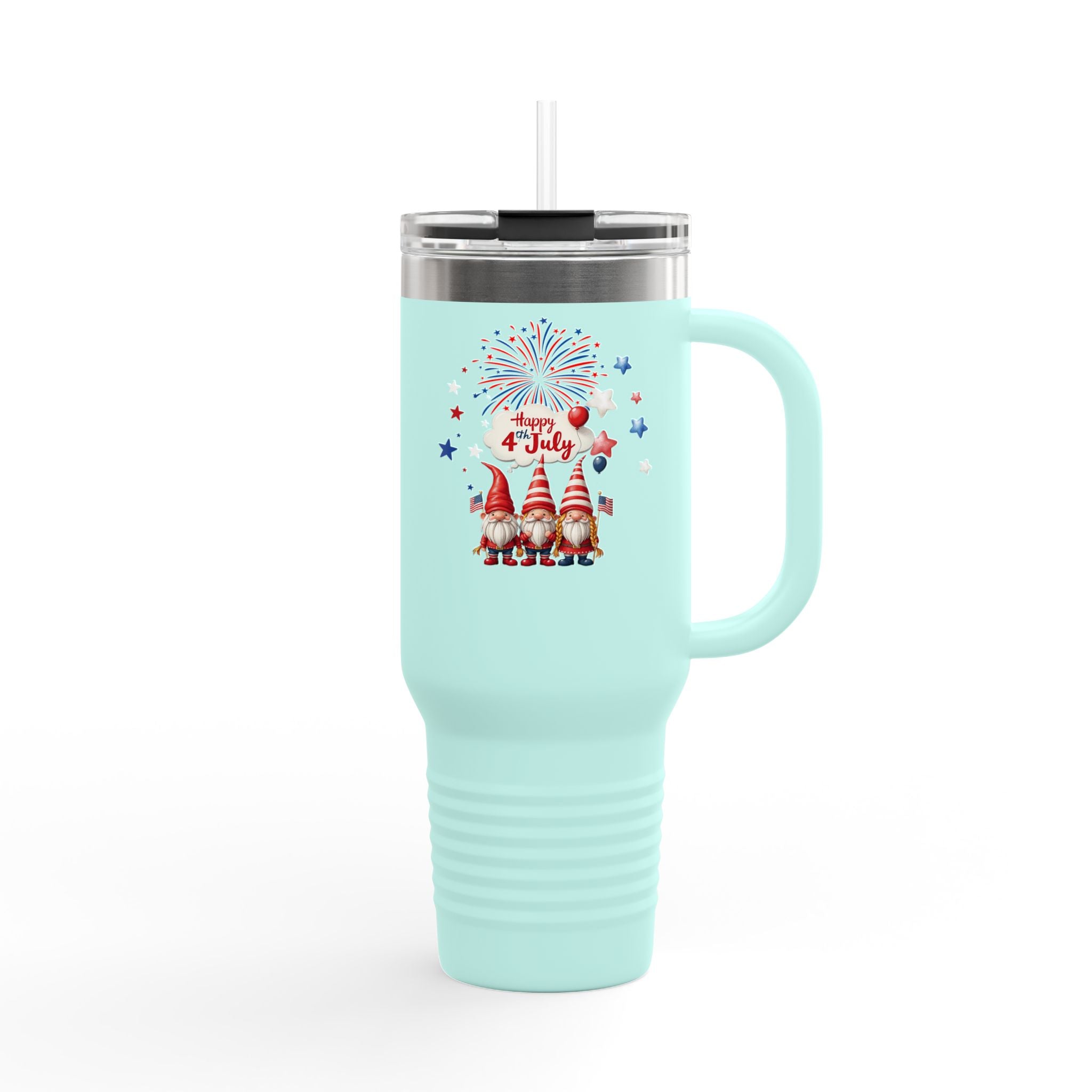 Gnome 4th of July Insulated Travel Mug - 40oz,