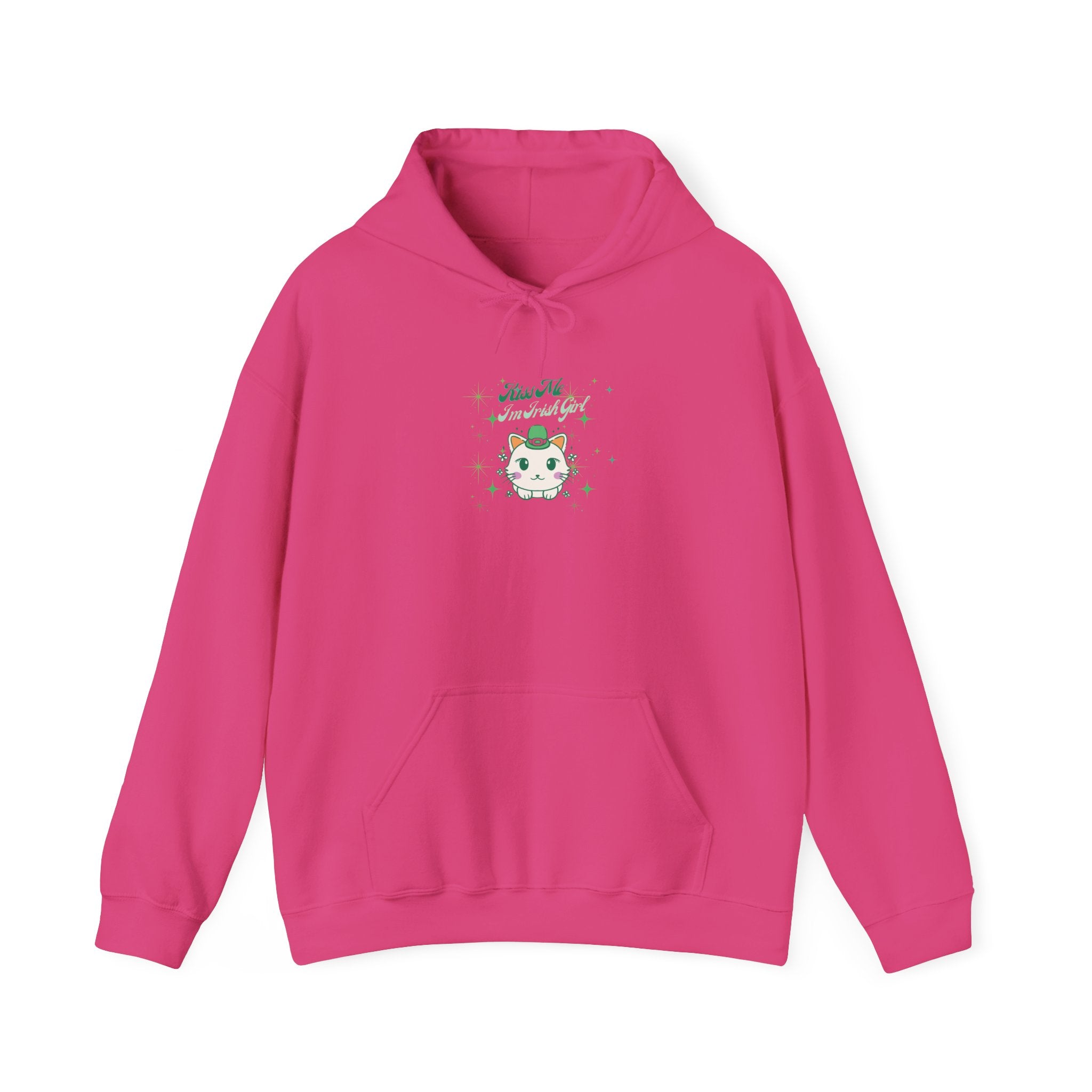 Kiss Me I'm Irish Cat Cozy Unisex Hoodie