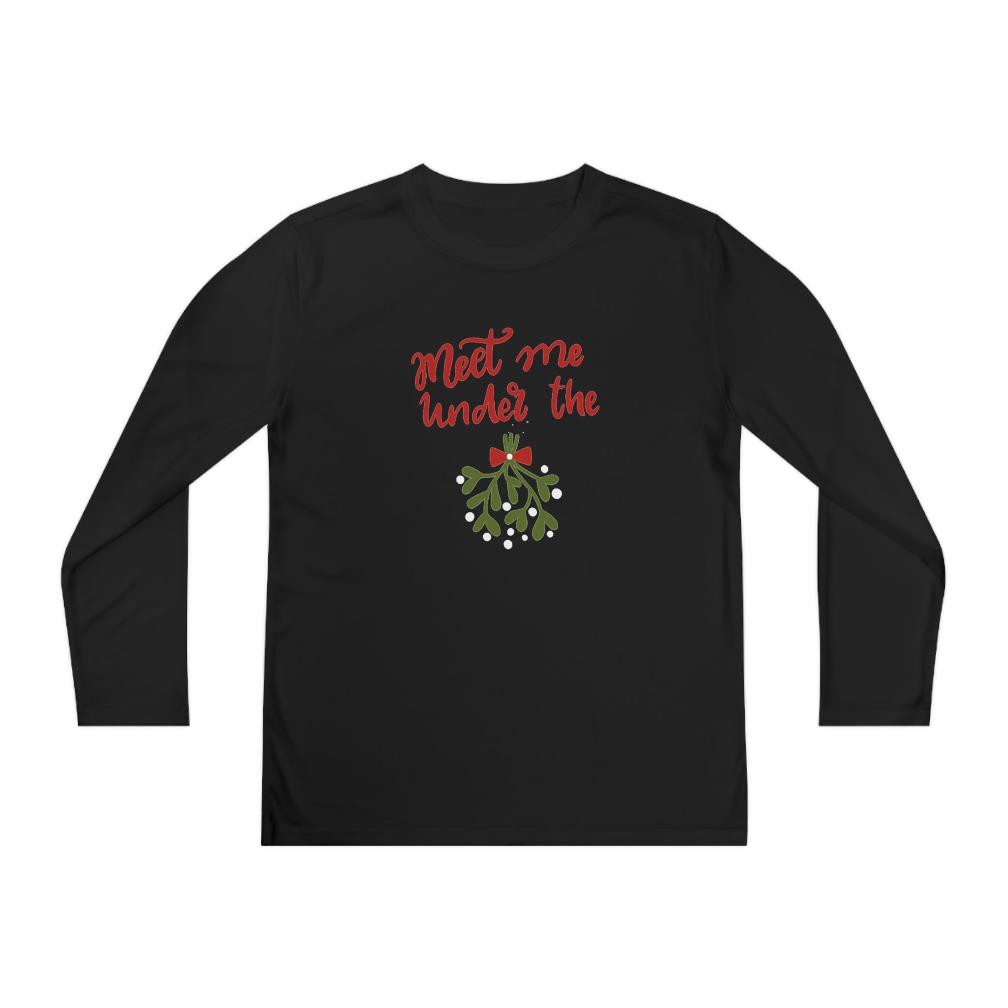 Meet Me Under The Mistletoe Youth Long Sleeve Competitor Tee