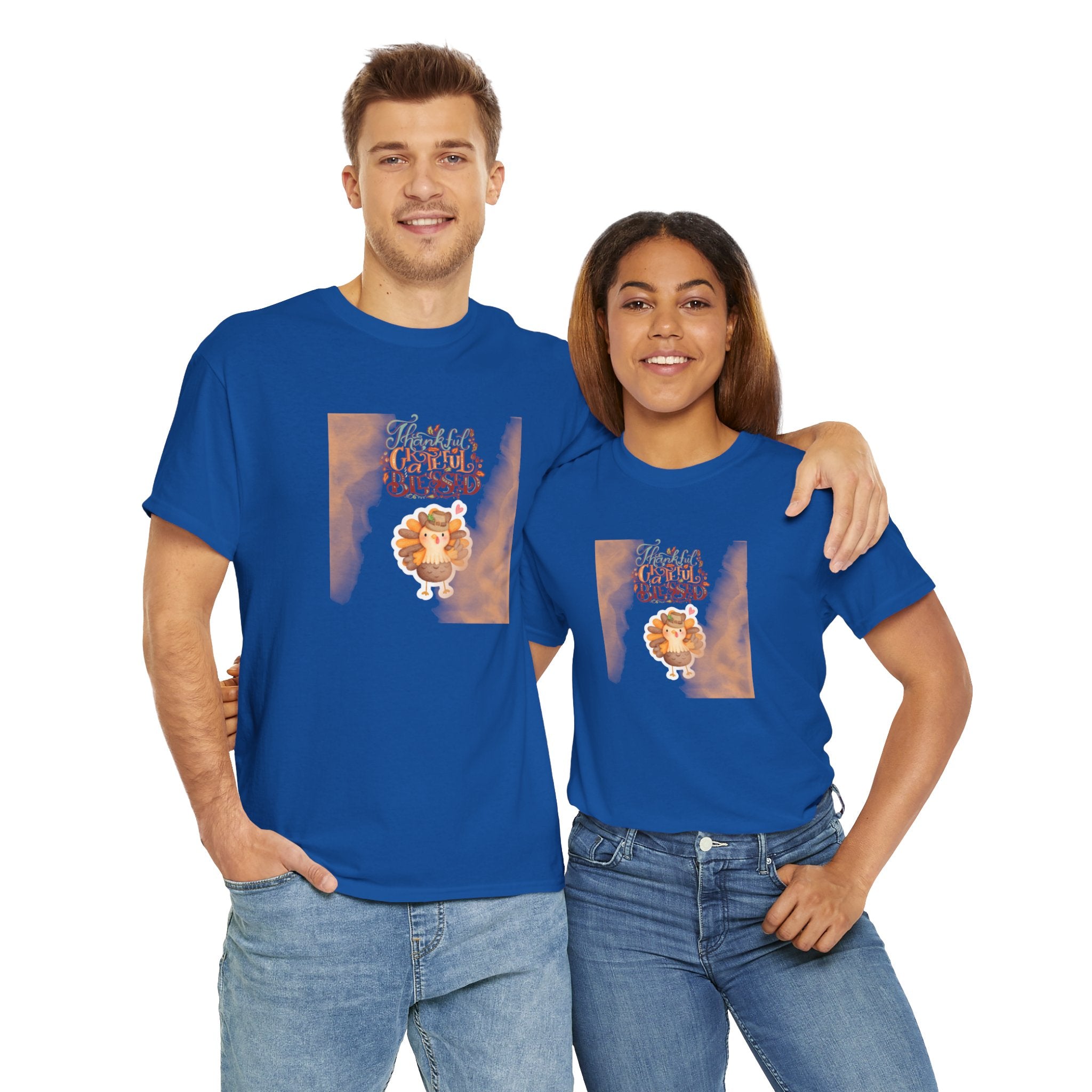 Thankful Grateful Blessed Unisex Heavy Cotton Tee