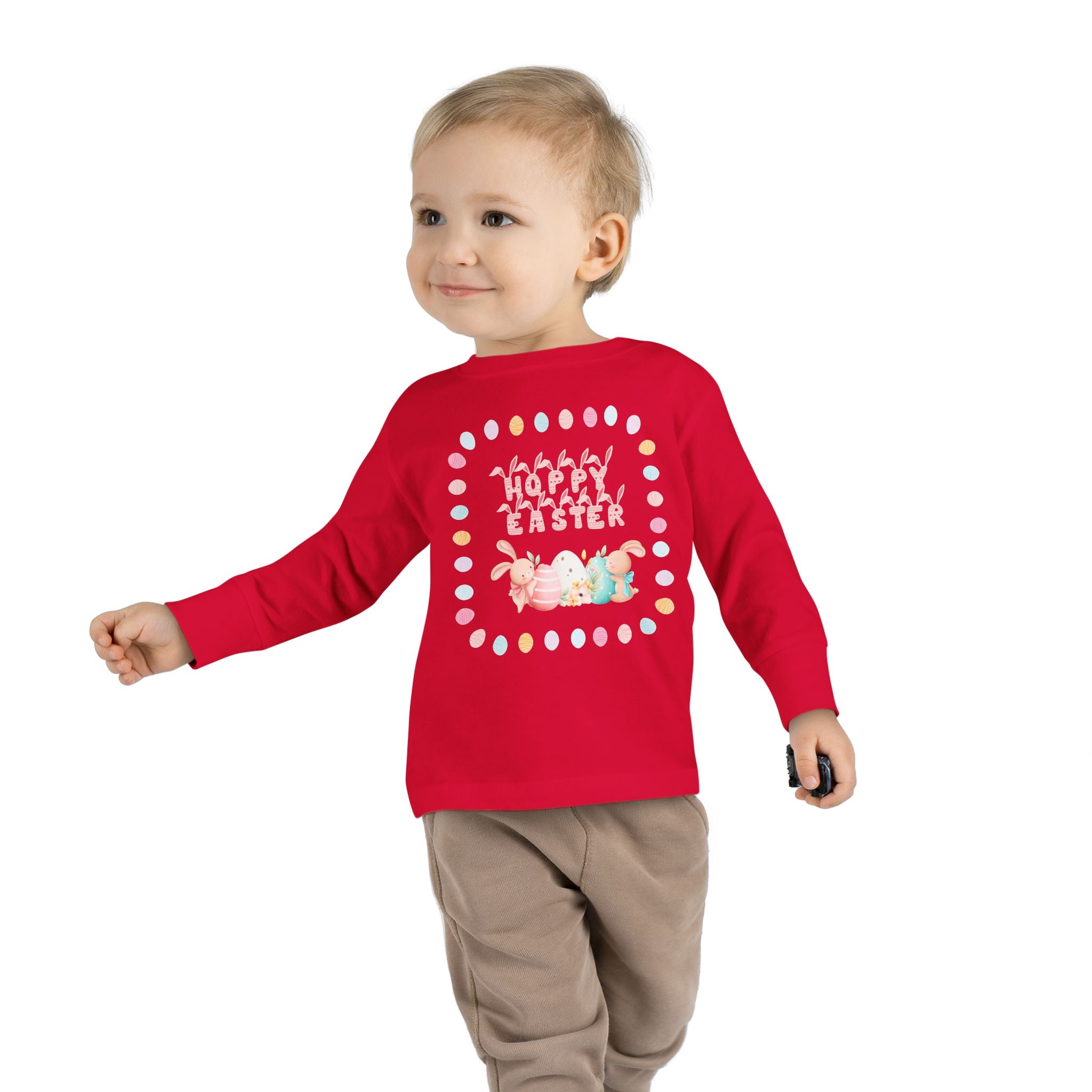Hoppy Easter Toddler Long Sleeve Tee