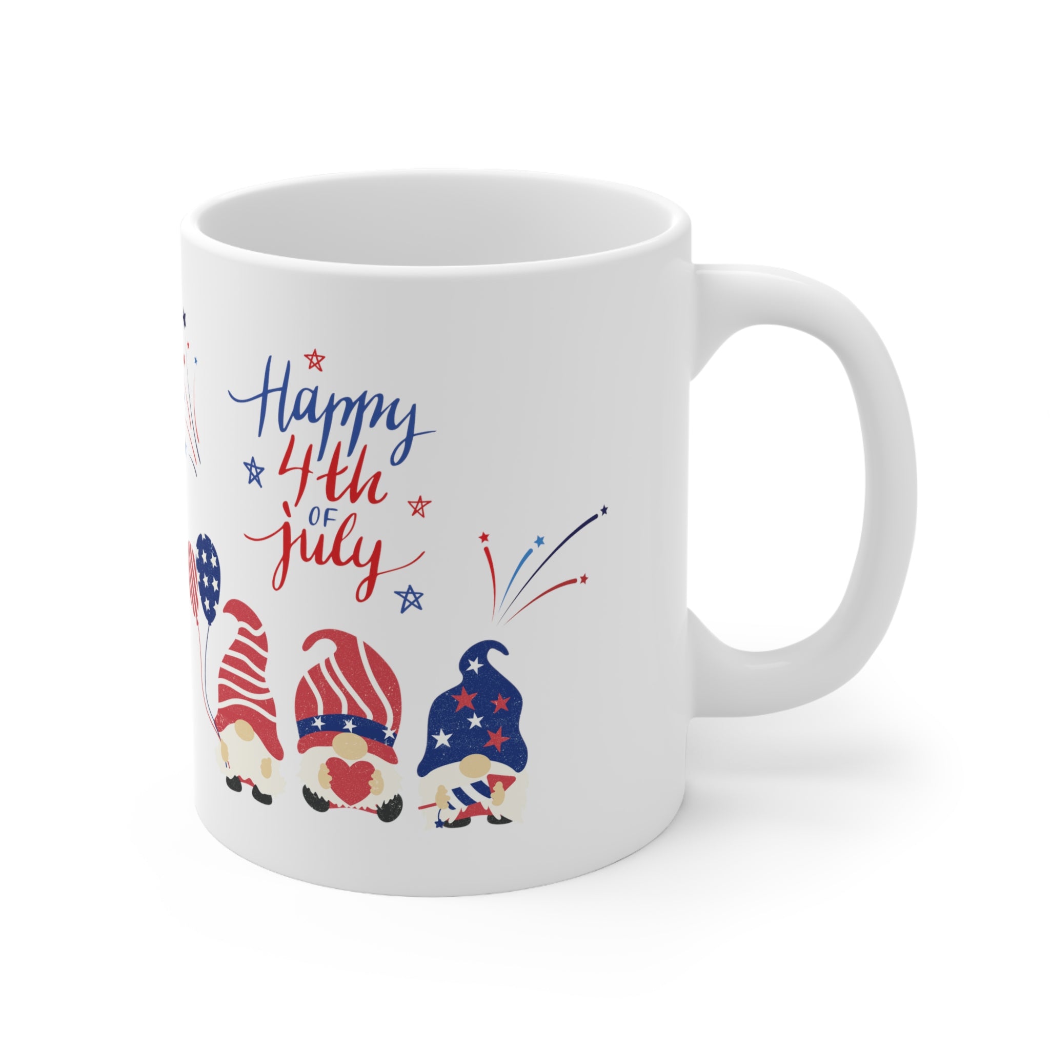 Happy 4th Of July Gnome Ceramic Mug 11oz
