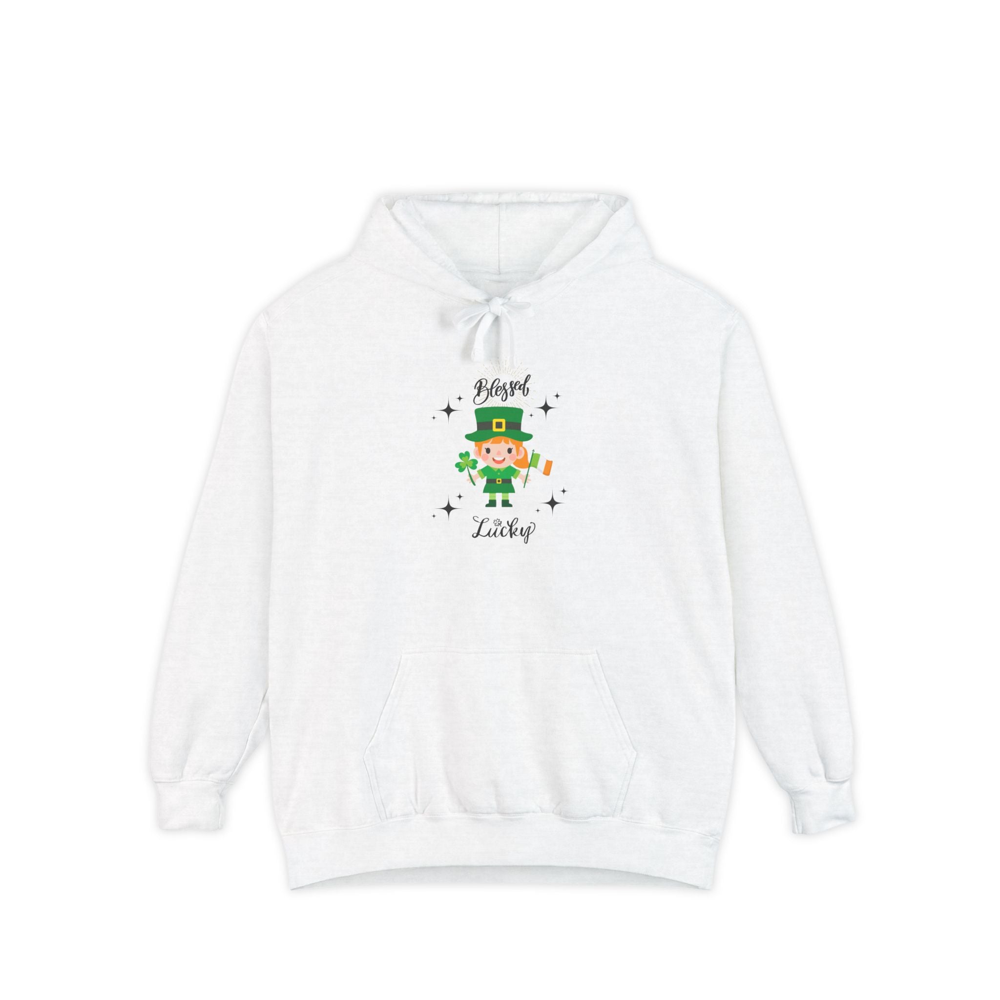 Blessed & Lucky Leprechaun Hoodie - Unisex Garment-Dyed for St. Patrick's Day
