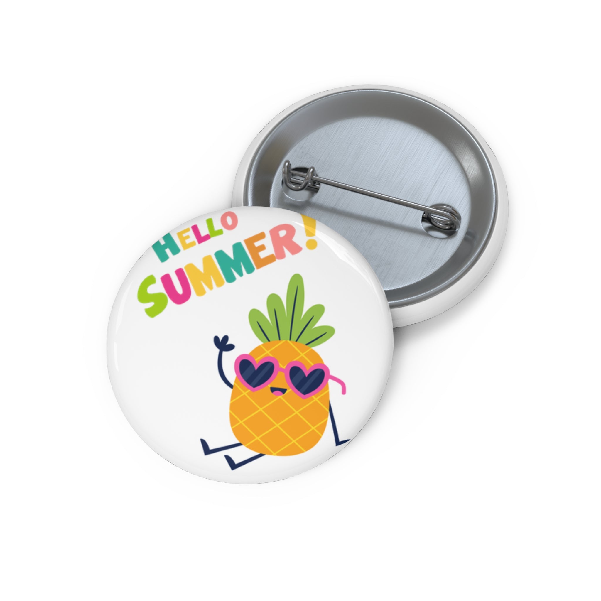 Hello Pineapple Summer Pin Buttons