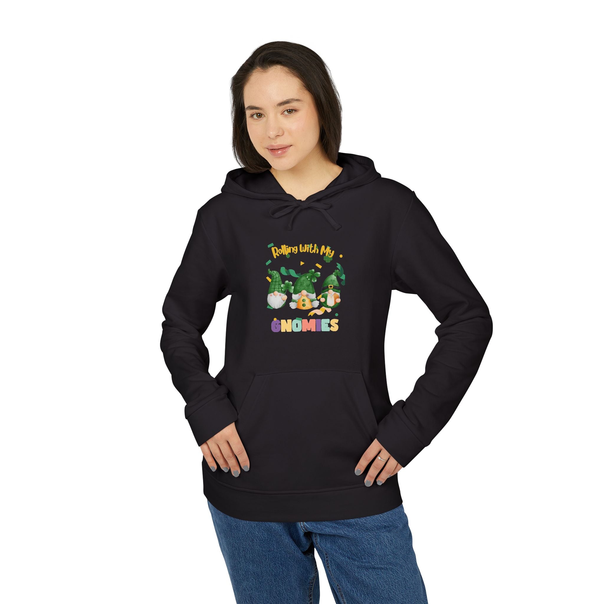 Rolling With My Gnomies Unisex Fleece Hoodie | Cozy & Fun Everyday Wear