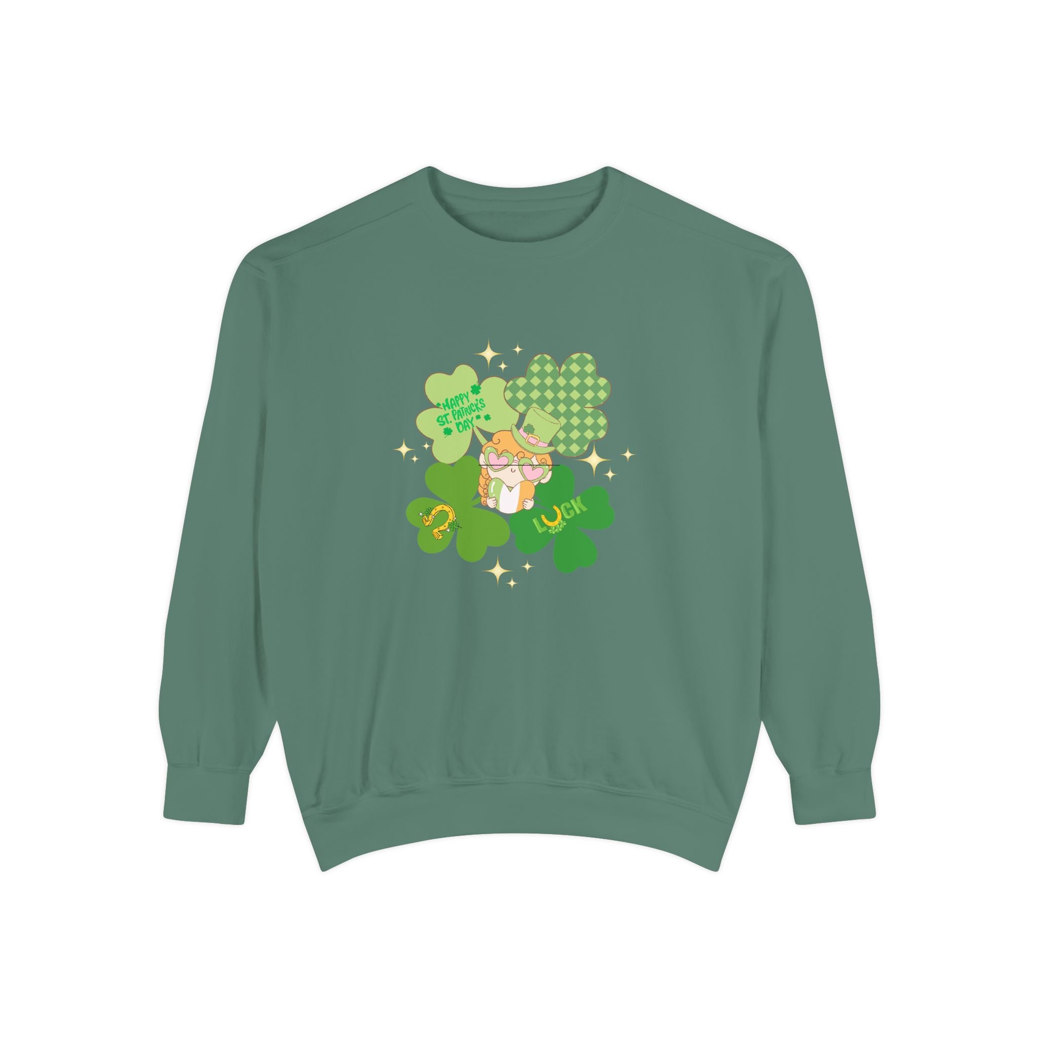 Retro St. Paddy's Day Unisex Garment-Dyed Sweatshirt