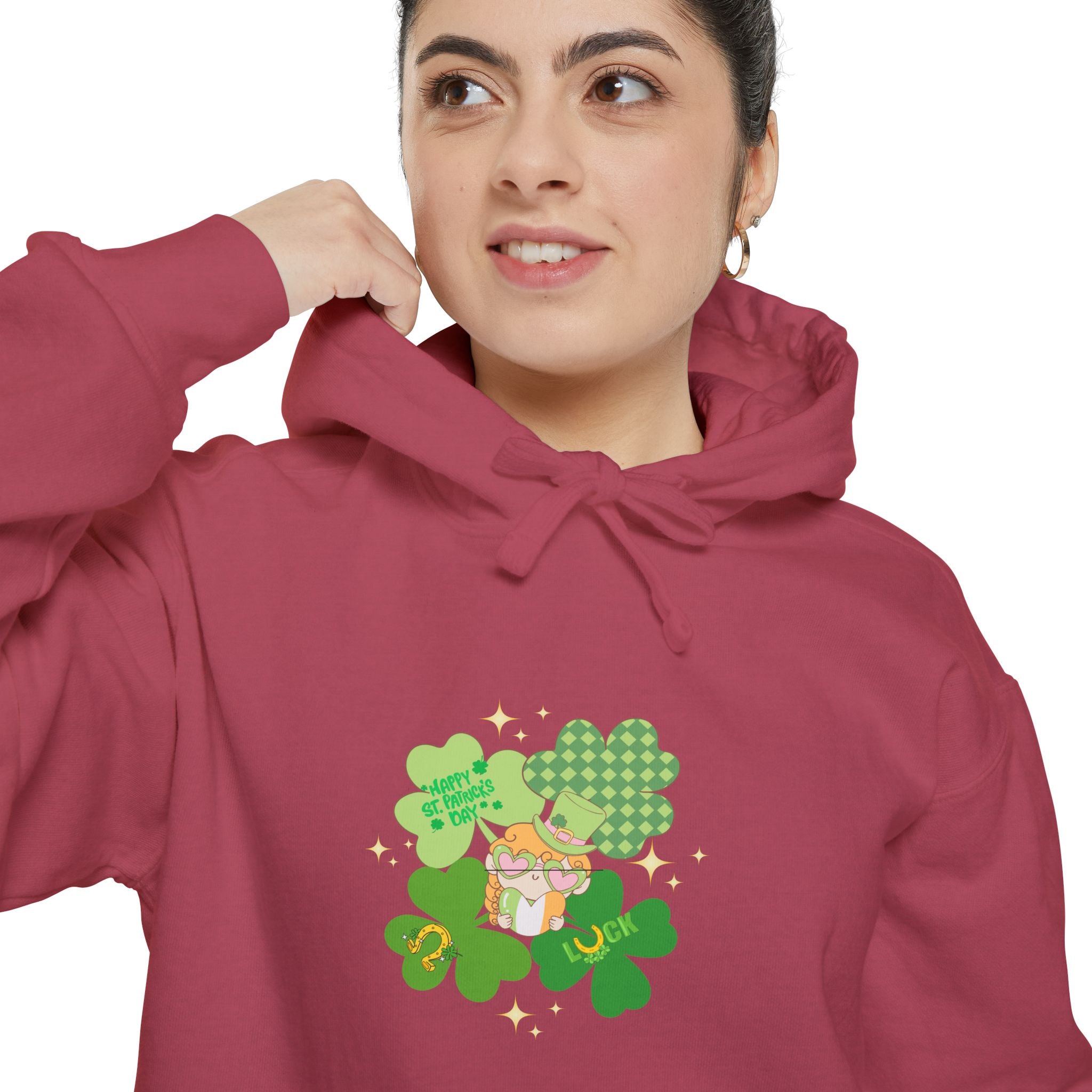 Retro St.Paddy's Day Unisex Garment-Dyed Hoodie