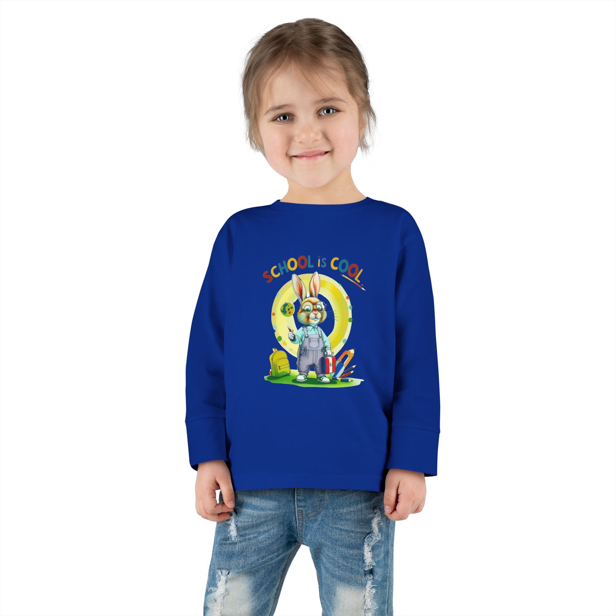 School is Cool Toddler Long Sleeve Tee