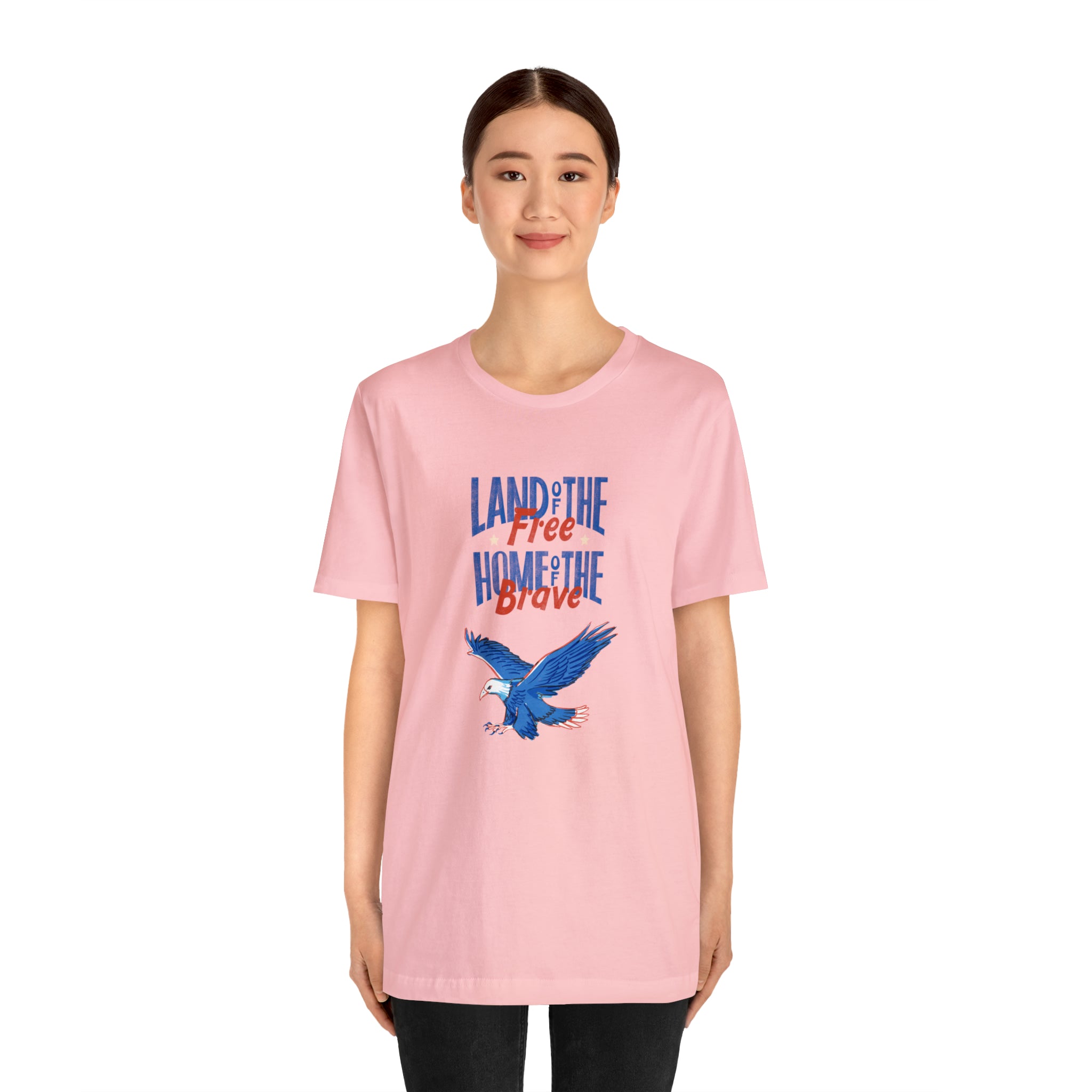 Land Of The Free Home Of The Brave Unisex Jersey Short Sleeve Tee