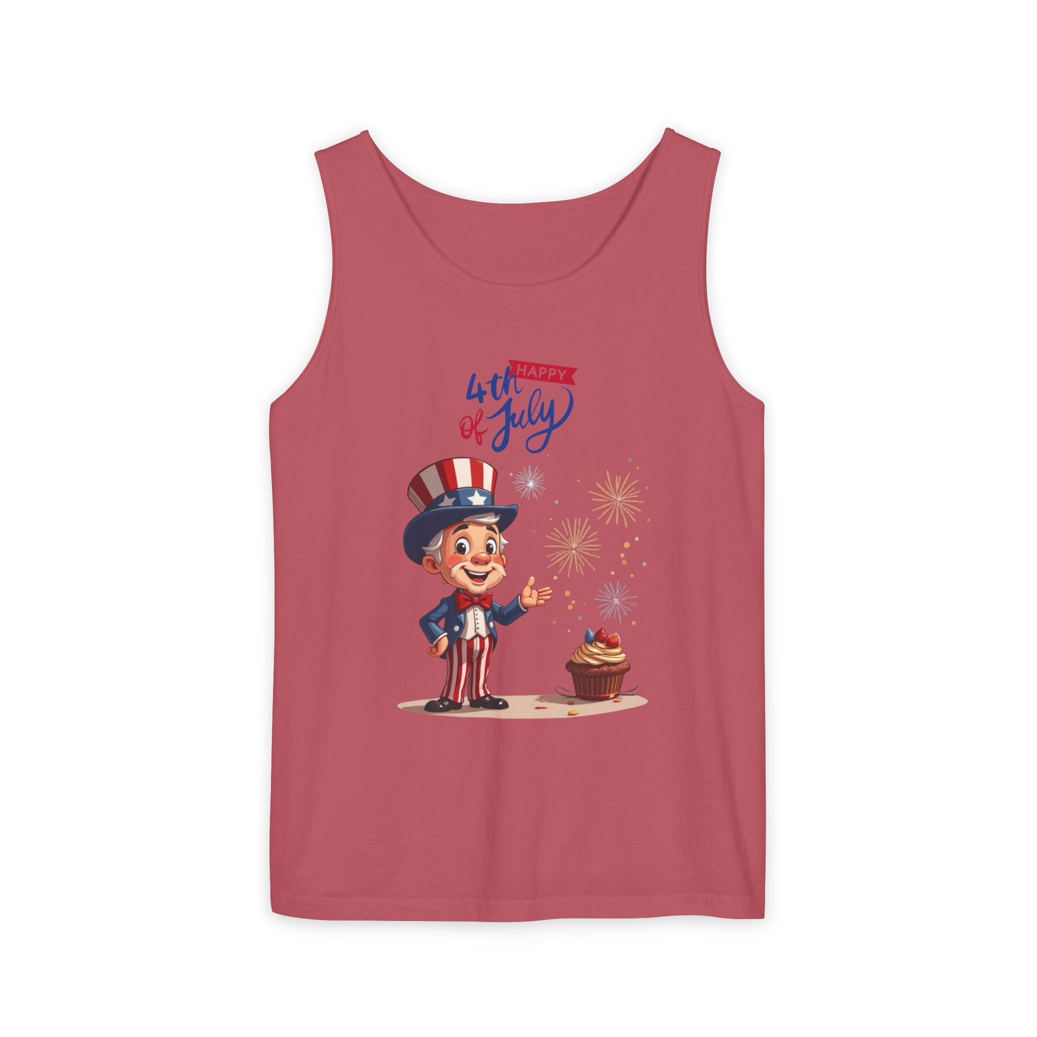 Uncle Sam Happy 4th of July Tank Top Unisex Sleeveless Shirt