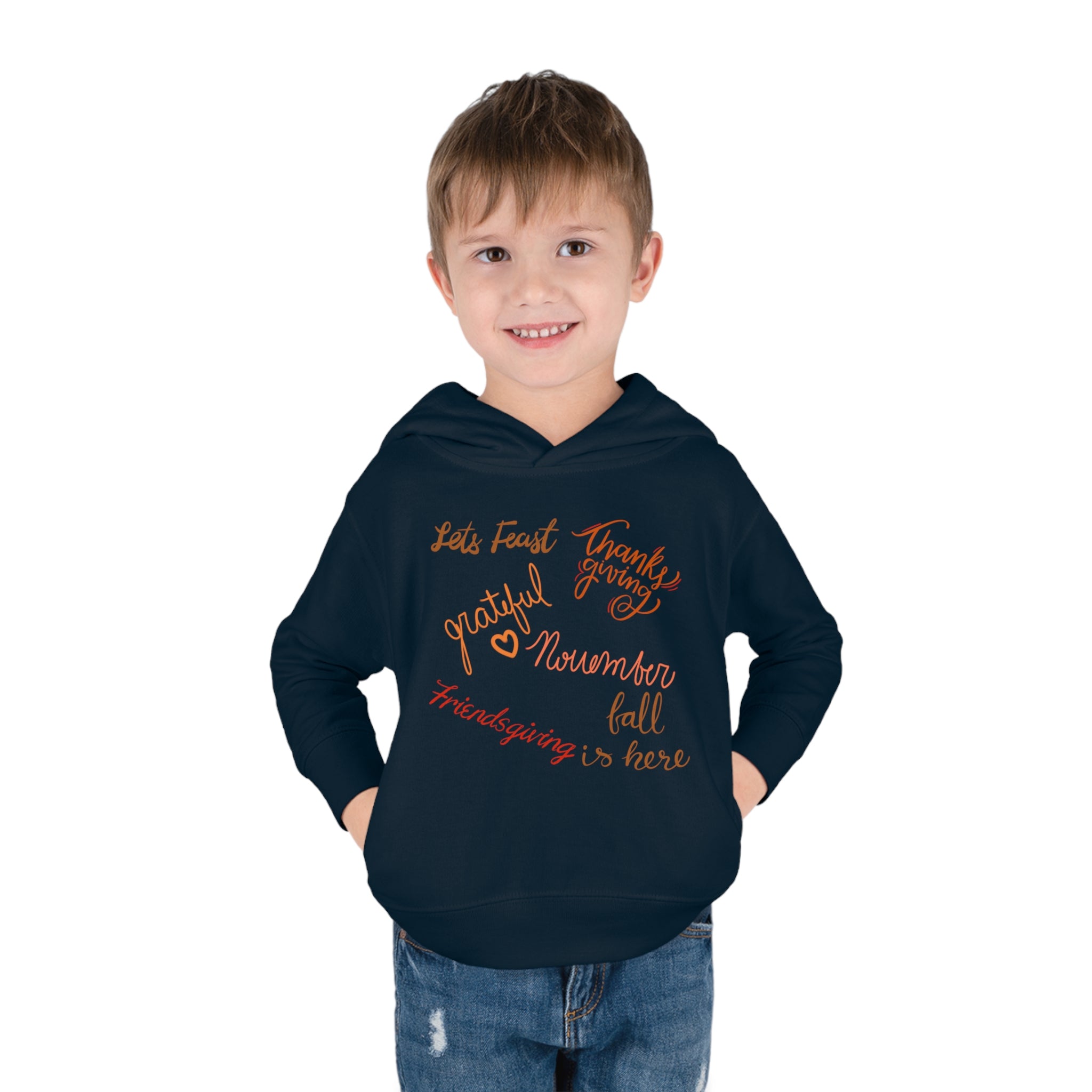 Thanksgiving Season Toddler Pullover Fleece Hoodie