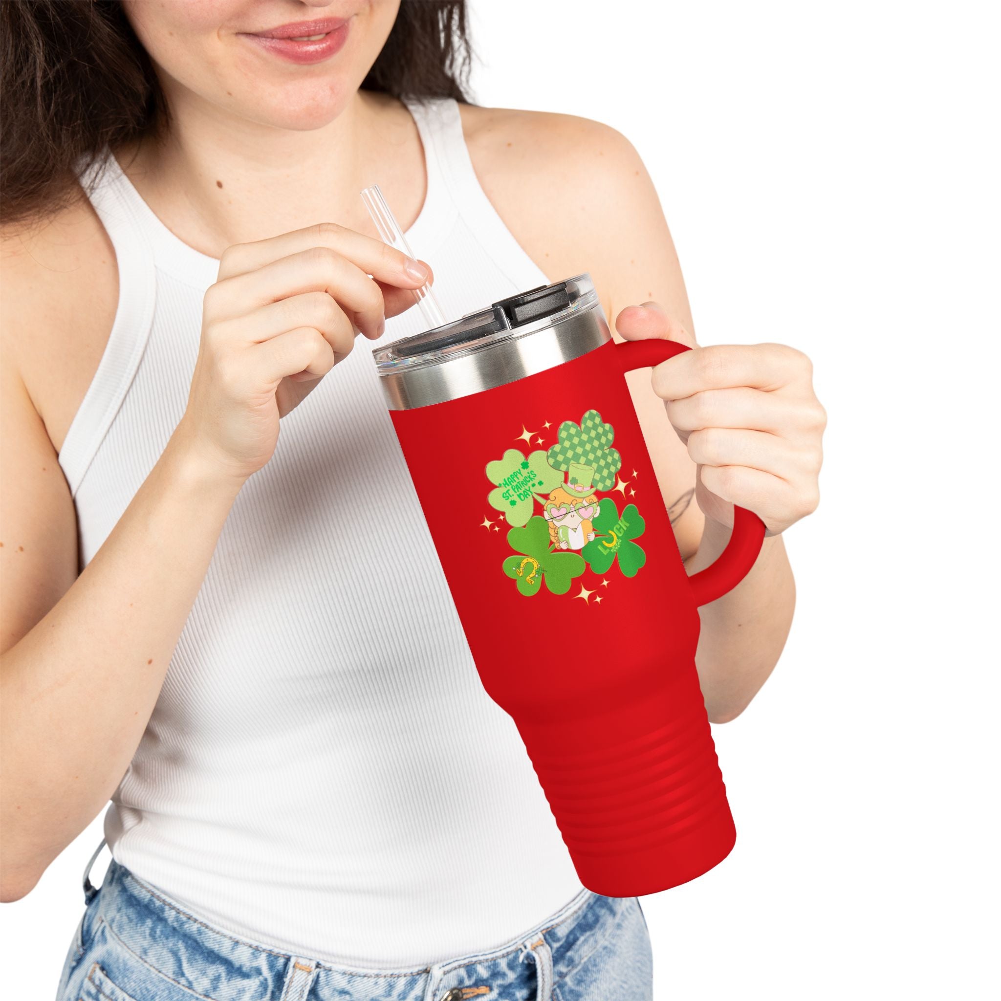Retro St. Paddy's Day Insulated Travel Mug