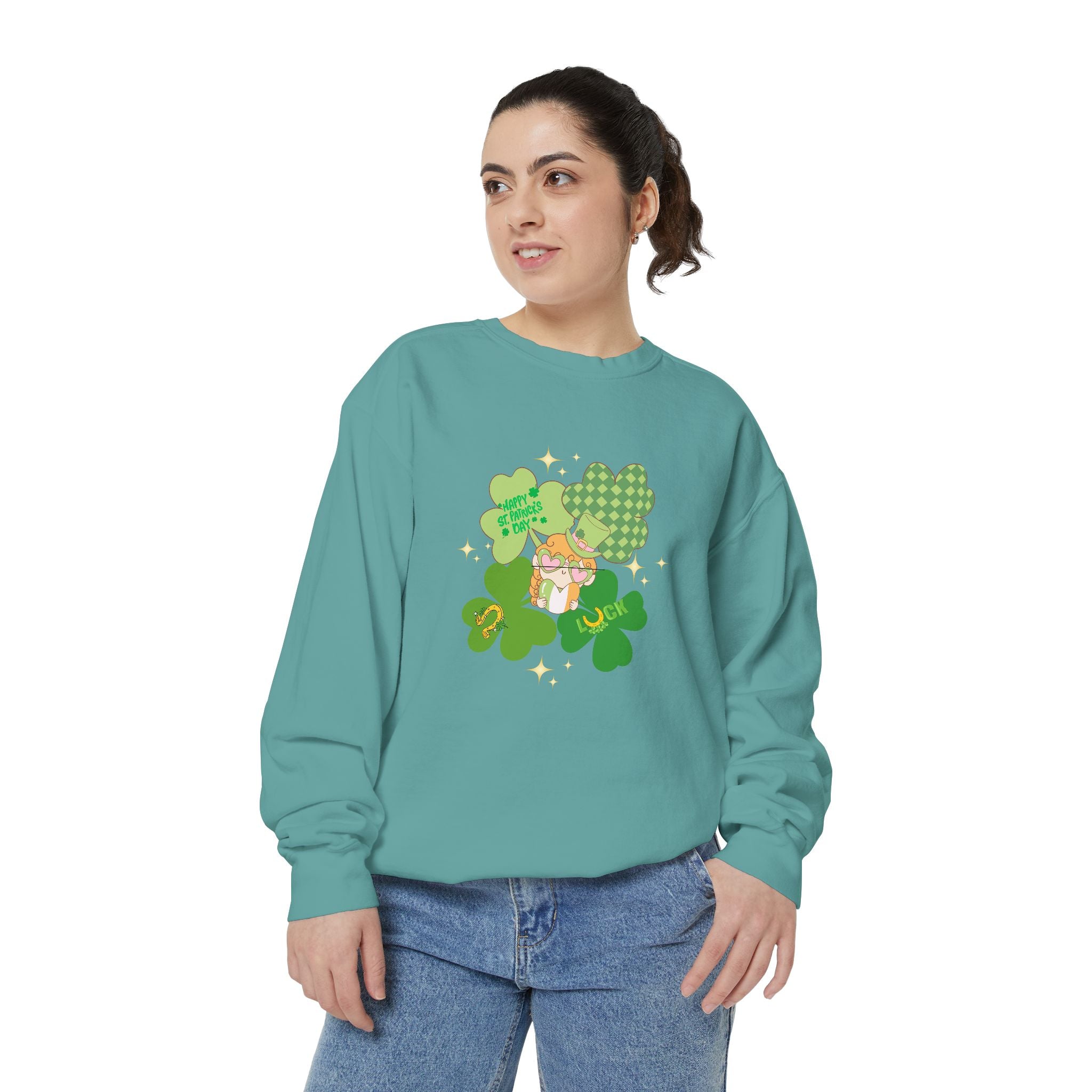 Retro St. Paddy's Day Unisex Garment-Dyed Sweatshirt